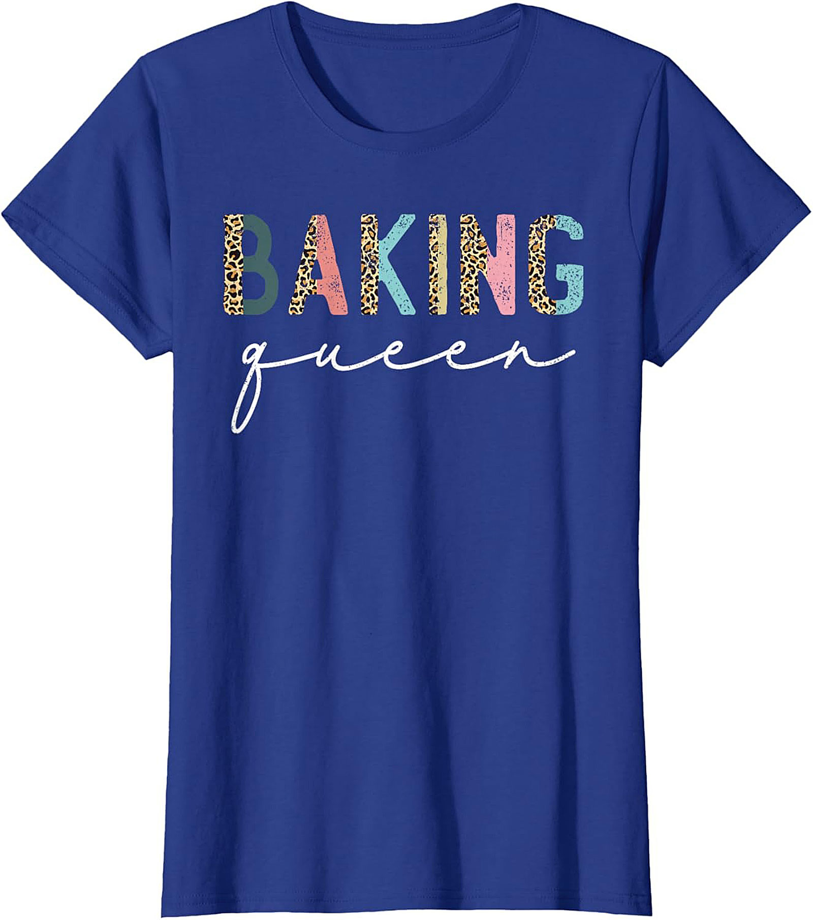 Baking Queen T-Shirt Funny Leopard Baker Graphic Tee