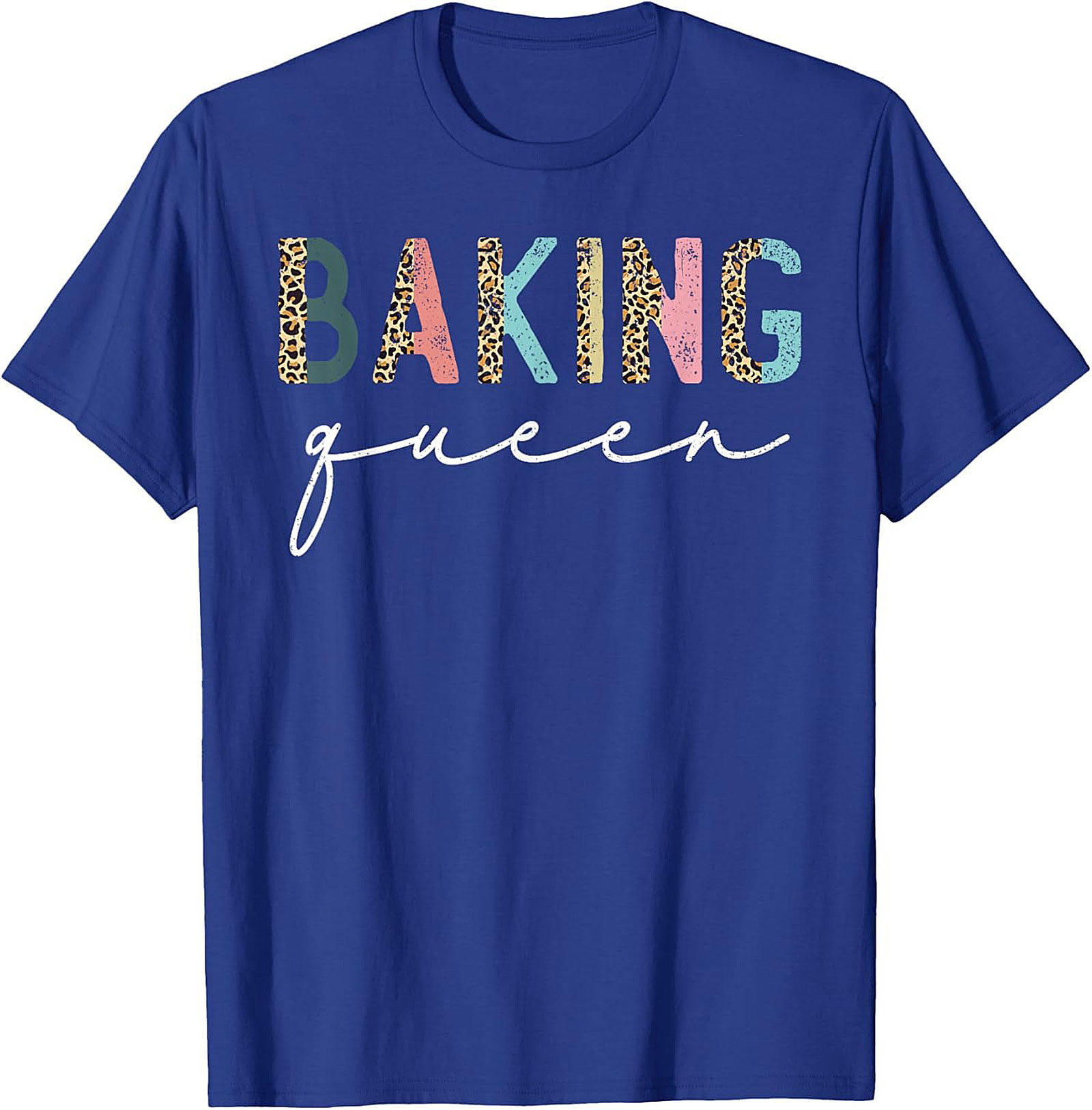 Baking Queen T-Shirt Funny Leopard Baker Graphic Tee