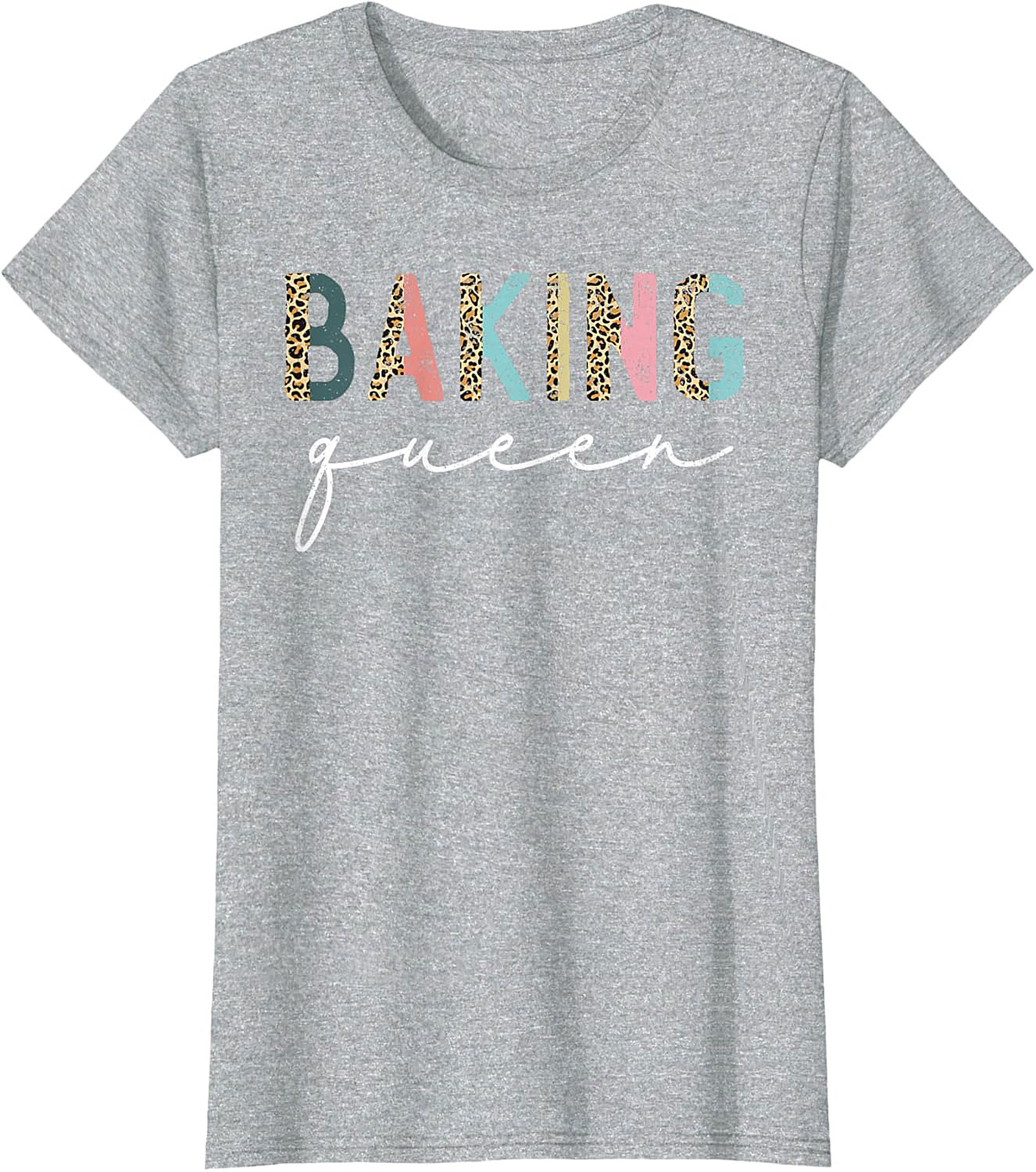 Baking Queen T-Shirt Funny Leopard Baker Graphic Tee