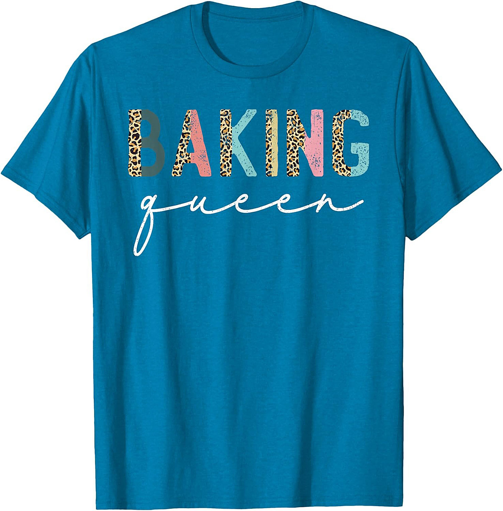 Baking Queen T-Shirt Funny Leopard Baker Graphic Tee