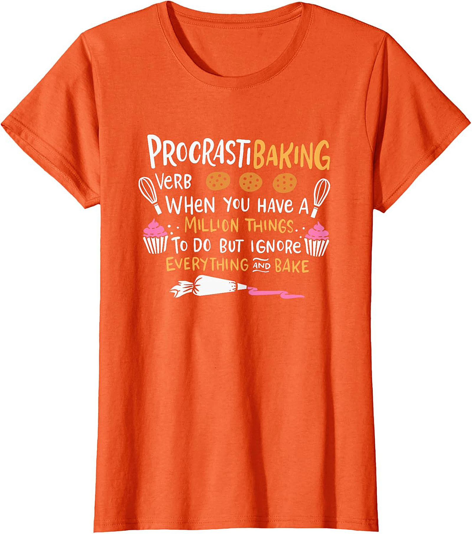 Procrastibaking Funny Baking T-Shirt Soft Unisex Graphic Tee