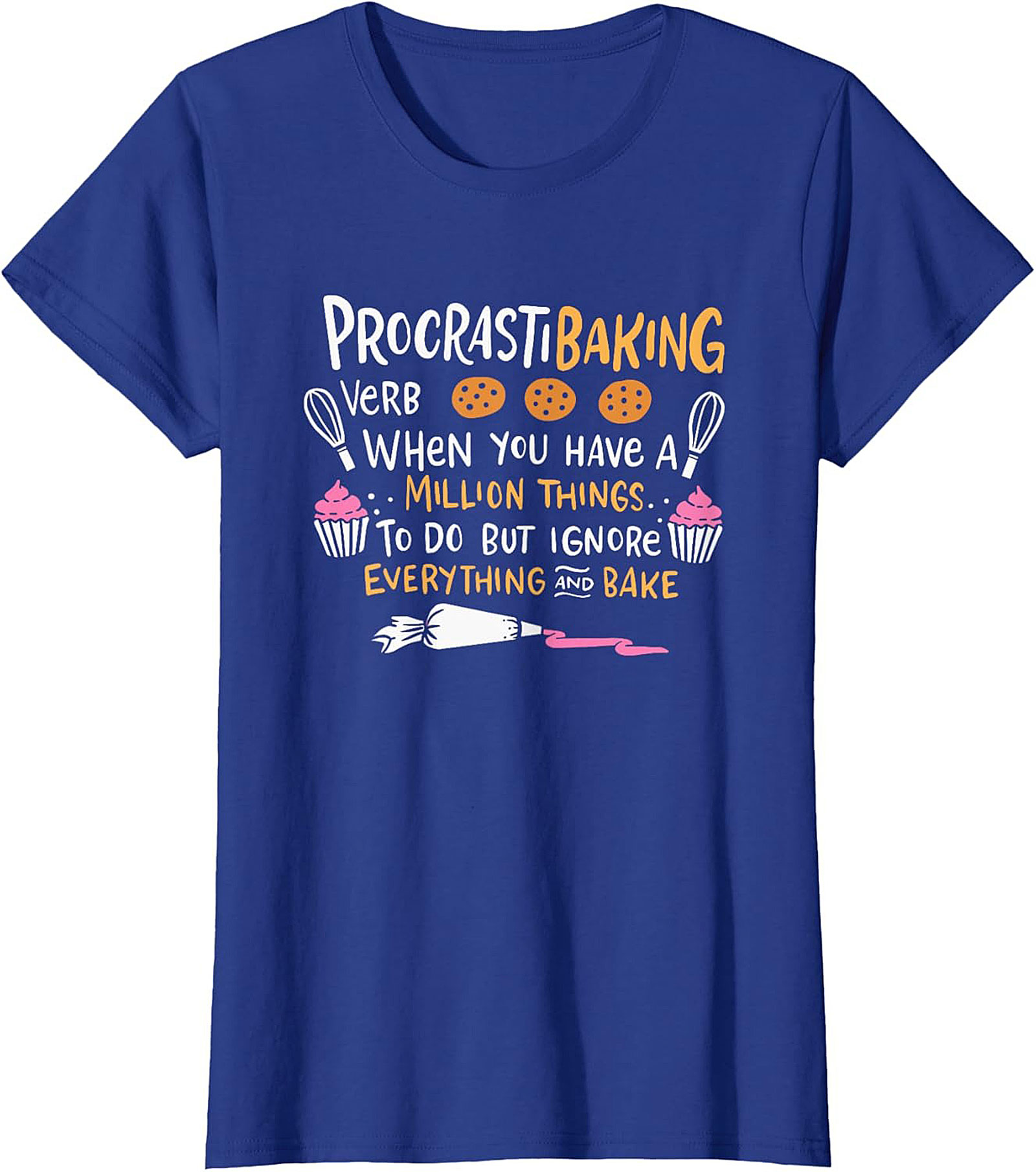Procrastibaking Funny Baking T-Shirt Soft Unisex Graphic Tee