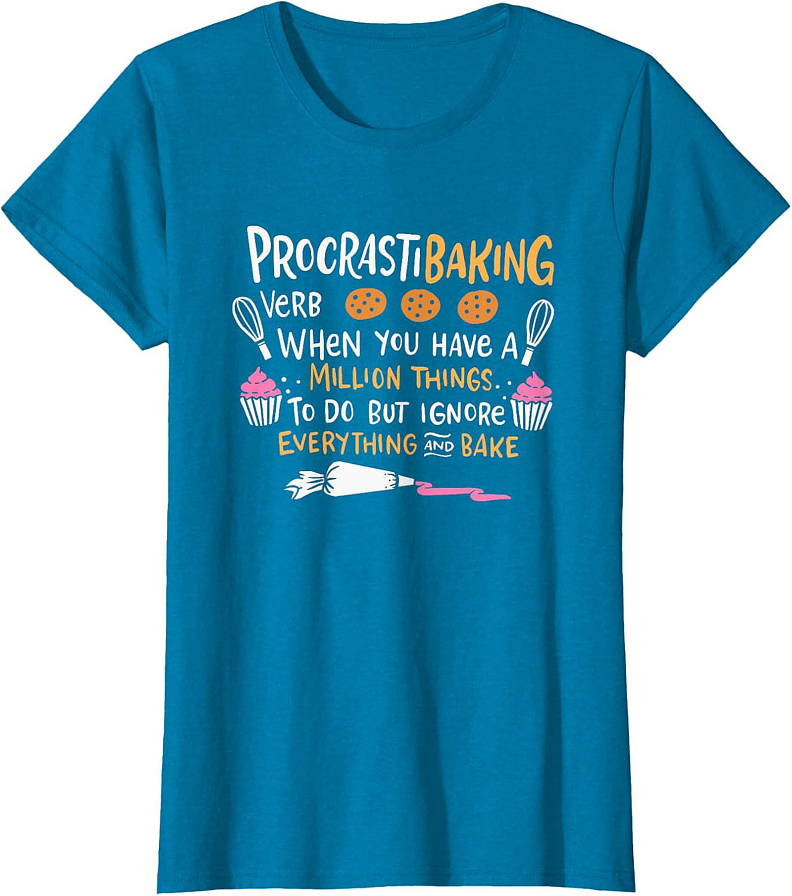 Procrastibaking Funny Baking T-Shirt Soft Unisex Graphic Tee
