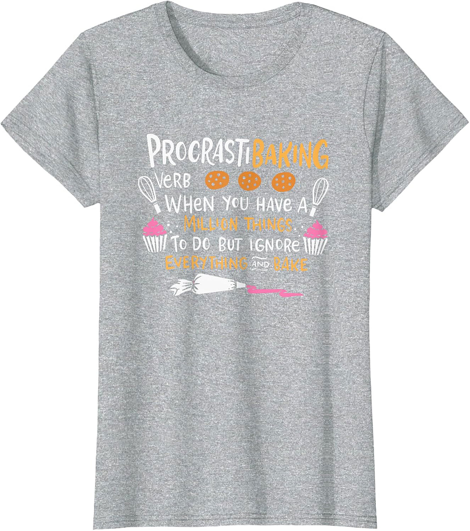 Procrastibaking Funny Baking T-Shirt Soft Unisex Graphic Tee