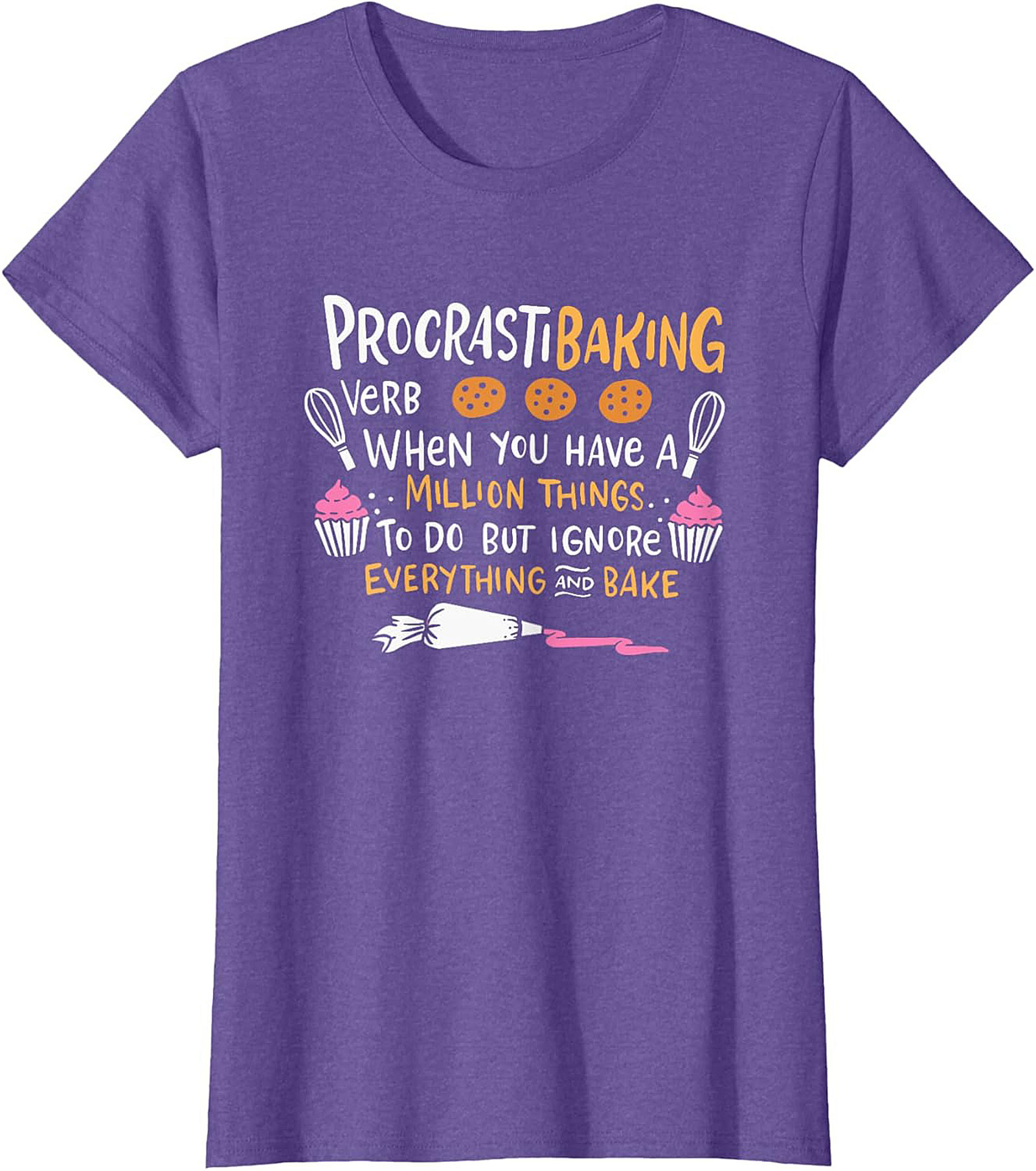 Procrastibaking Funny Baking T-Shirt Soft Unisex Graphic Tee