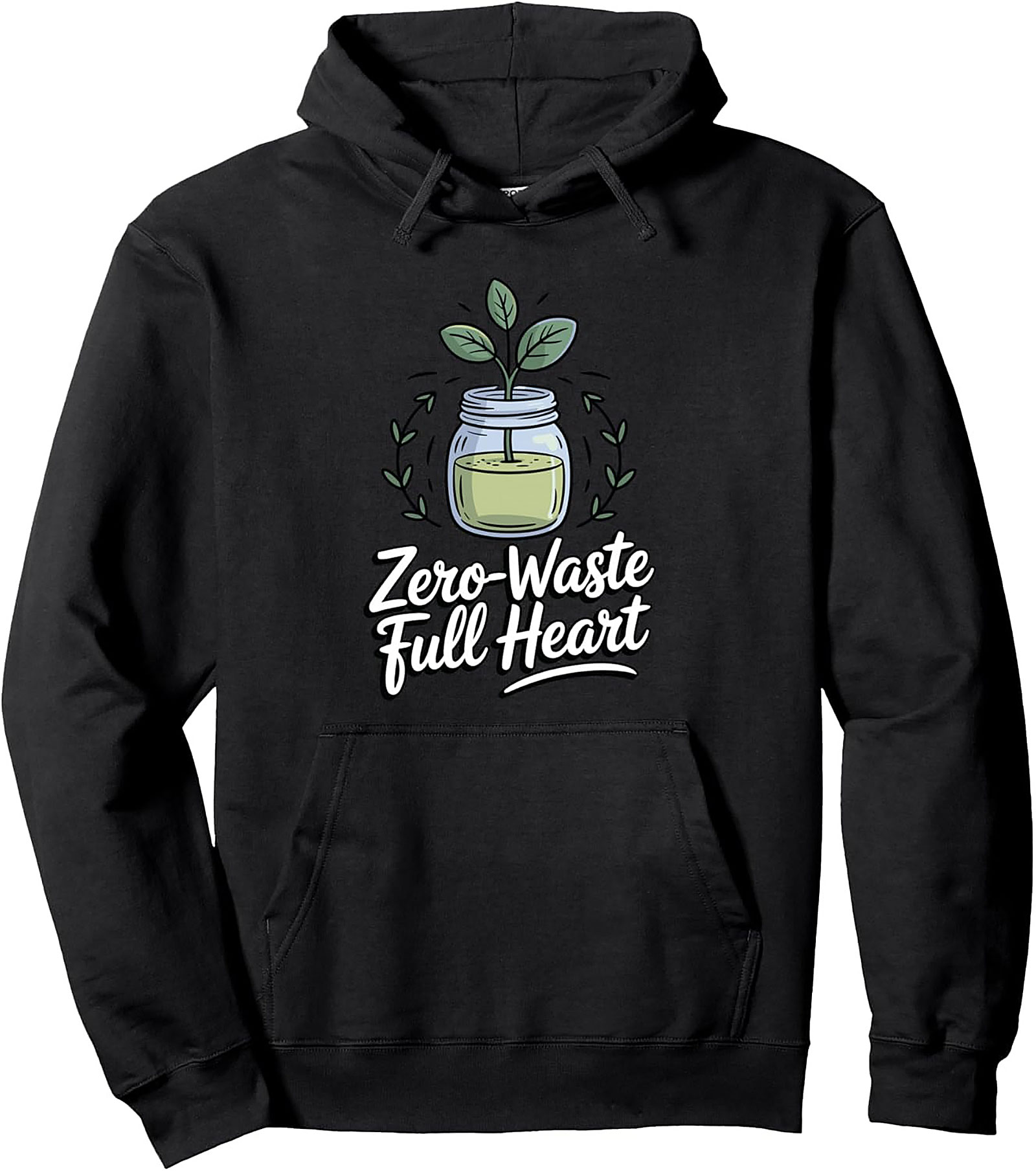 Zero-Waste Full Heart Graphic Hoodie | Sustainable Pullover