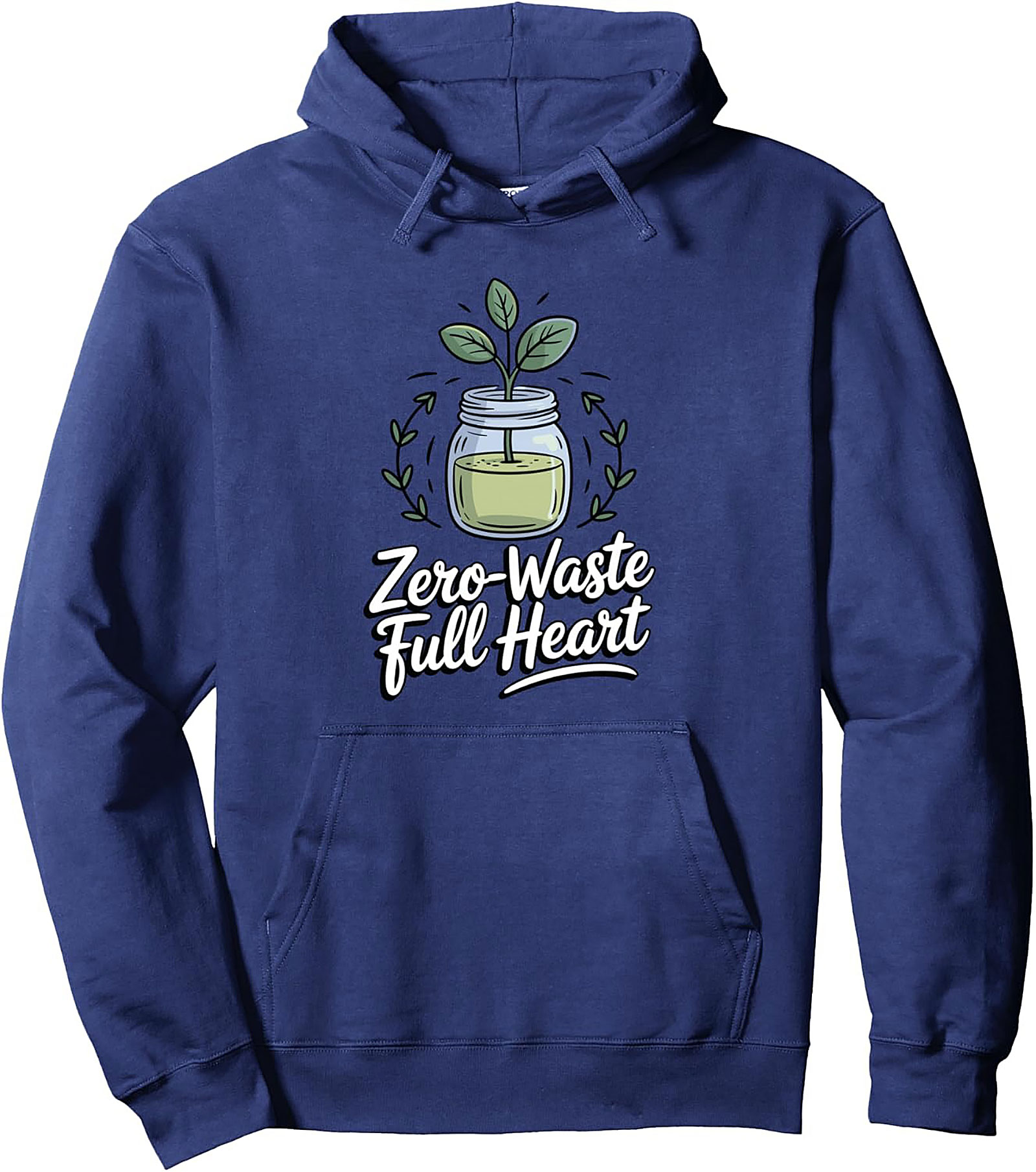 Zero-Waste Full Heart Graphic Hoodie | Sustainable Pullover