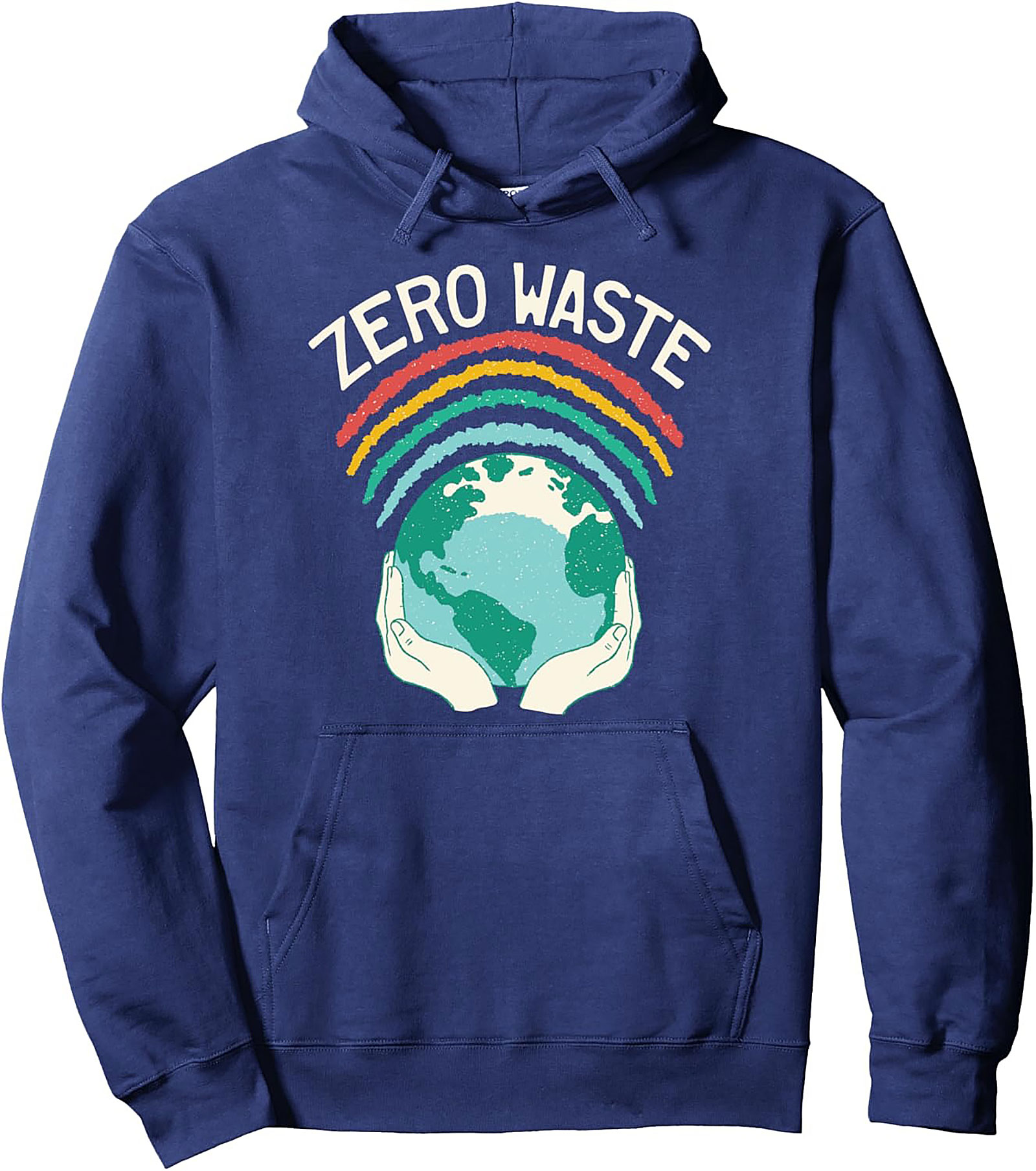 Zero Waste Earth Graphic Hoodie | Retro Sustainable Pullover