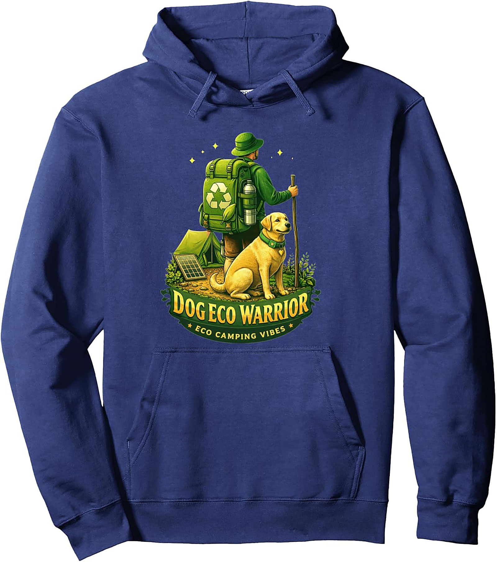 Dog Eco Warrior Hoodie - Eco Camping Vibes Graphic Pullover