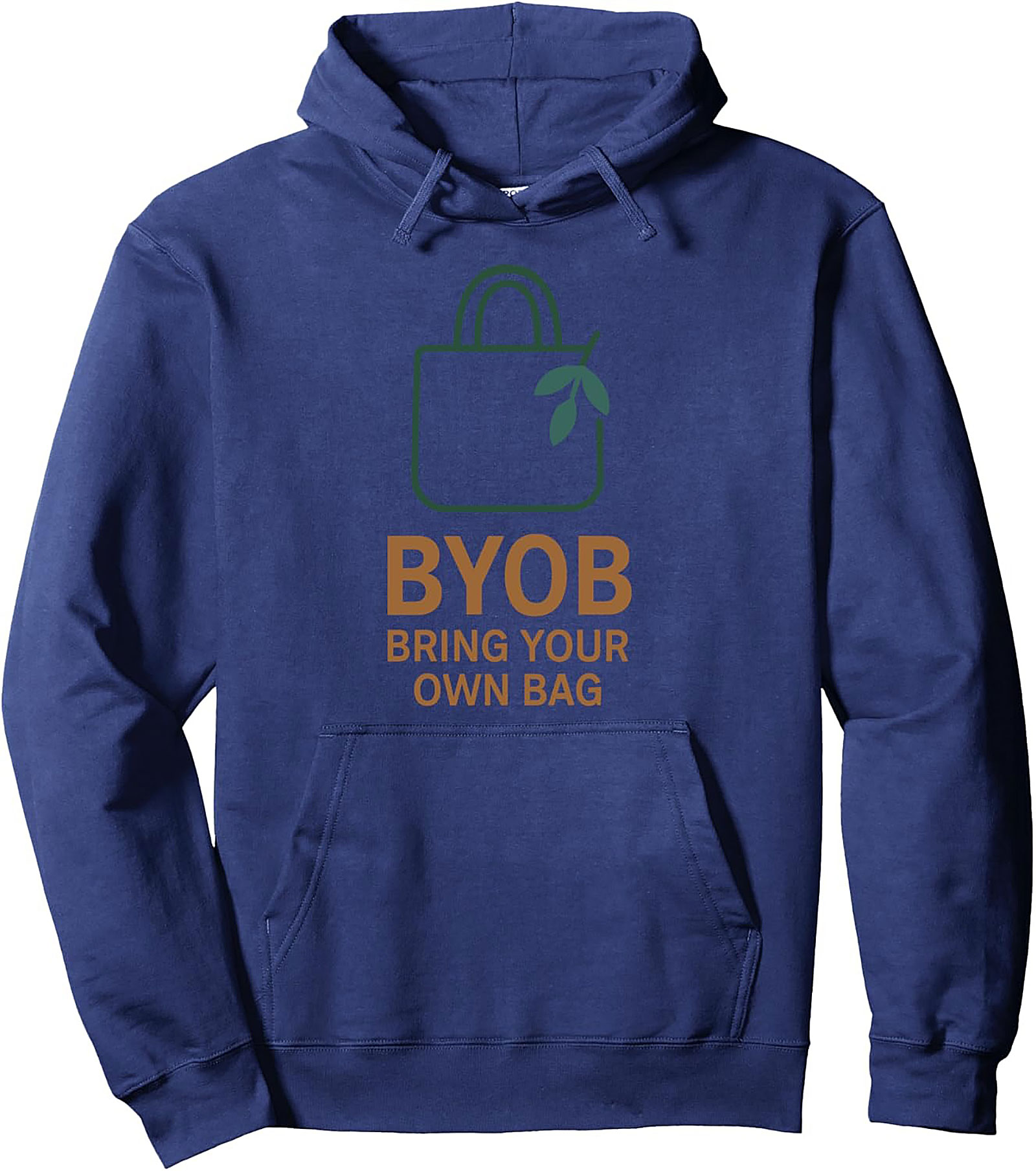 BYOB Bring Your Own Bag Graphic Hoodie | Eco-Friendly Pullover