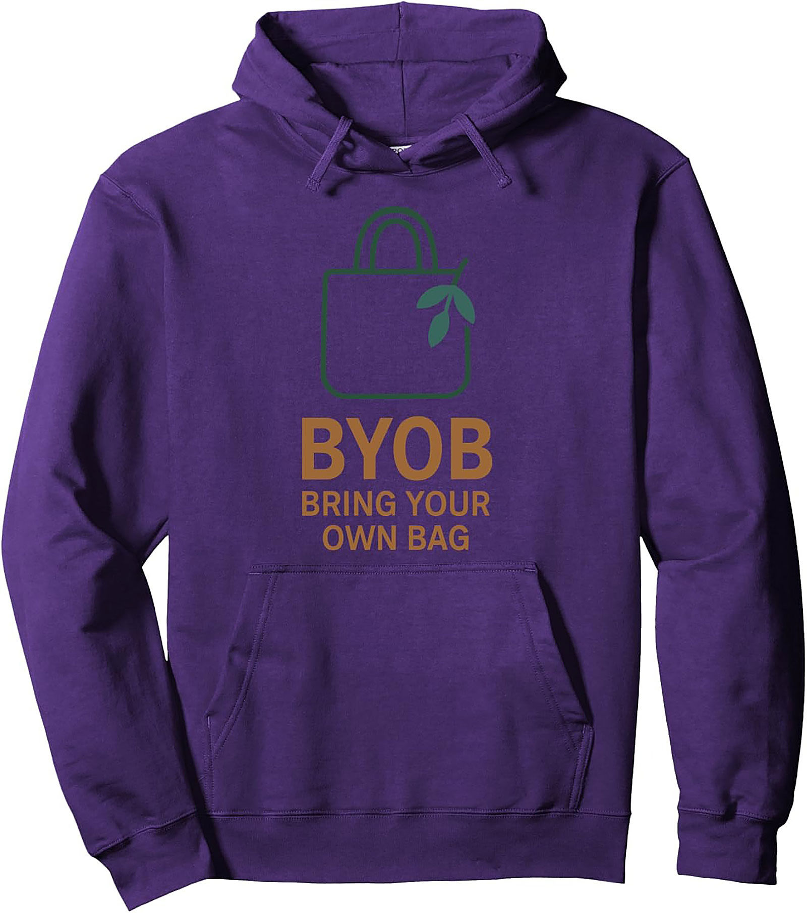 BYOB Bring Your Own Bag Graphic Hoodie | Eco-Friendly Pullover