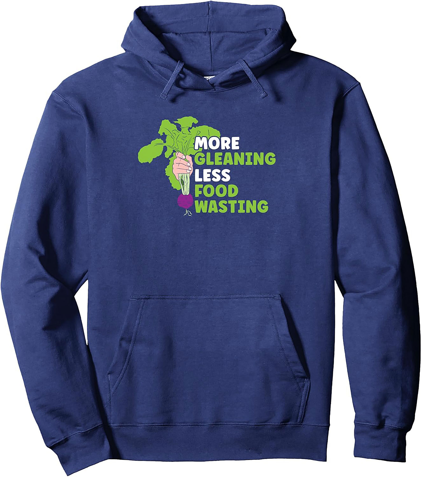 More Gleaning Less Food Wasting Graphic Hoodie | Eco-Gift