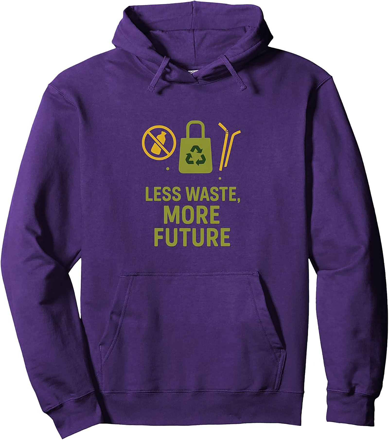 Less Waste More Future Eco-Friendly Graphic Hoodie | Cozy Fit