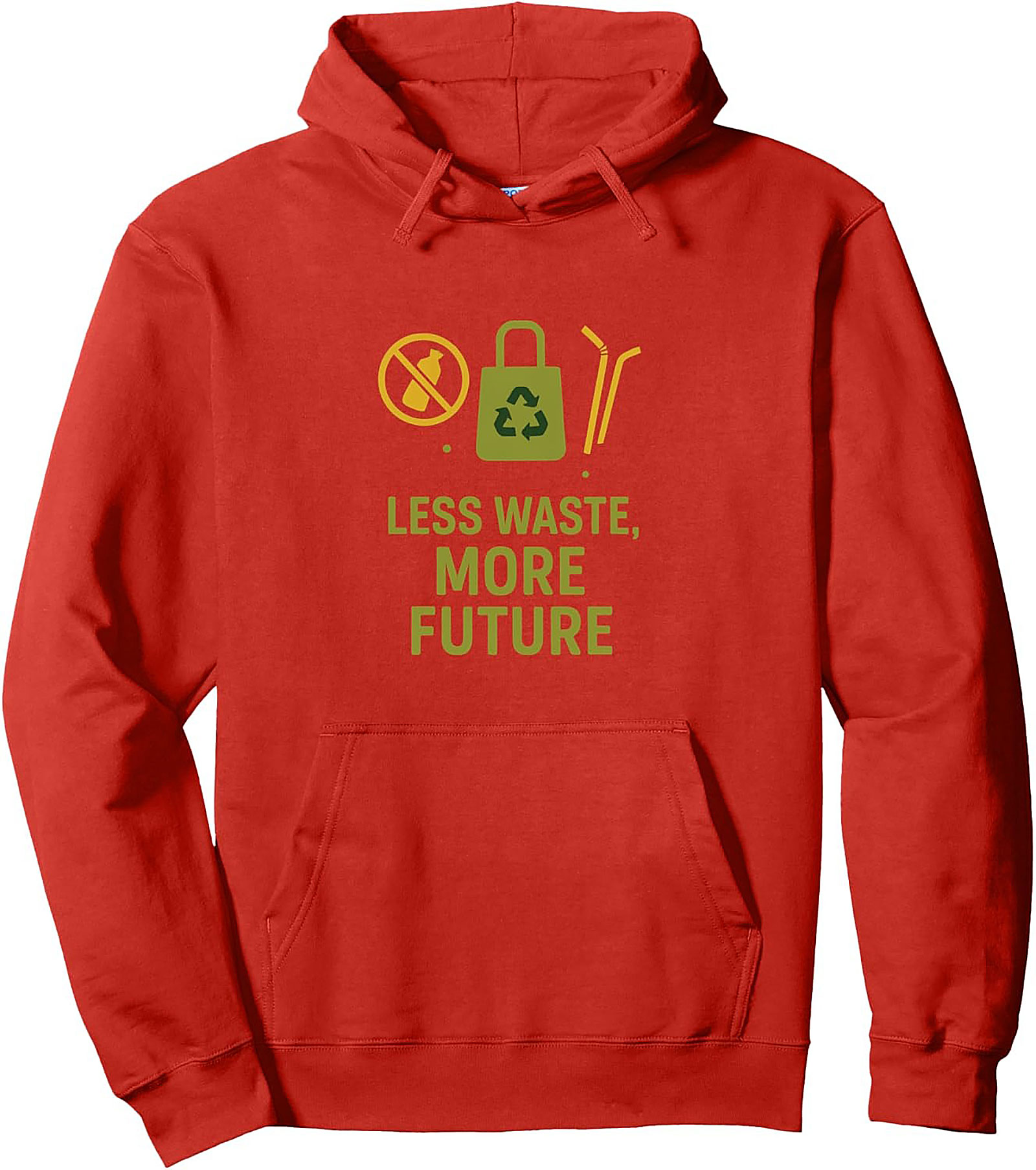 Less Waste More Future Eco-Friendly Graphic Hoodie | Cozy Fit