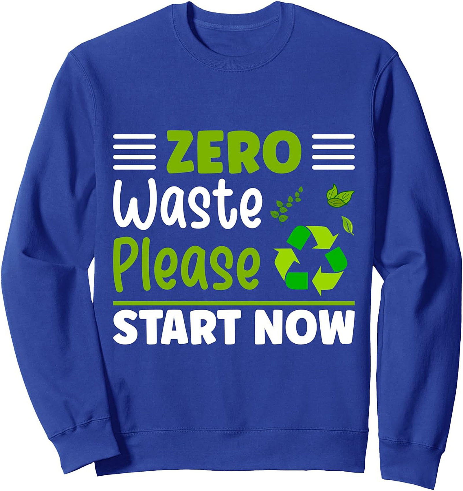 I Love Zero Waste Graphic Sweatshirt | Eco-Friendly Crewneck