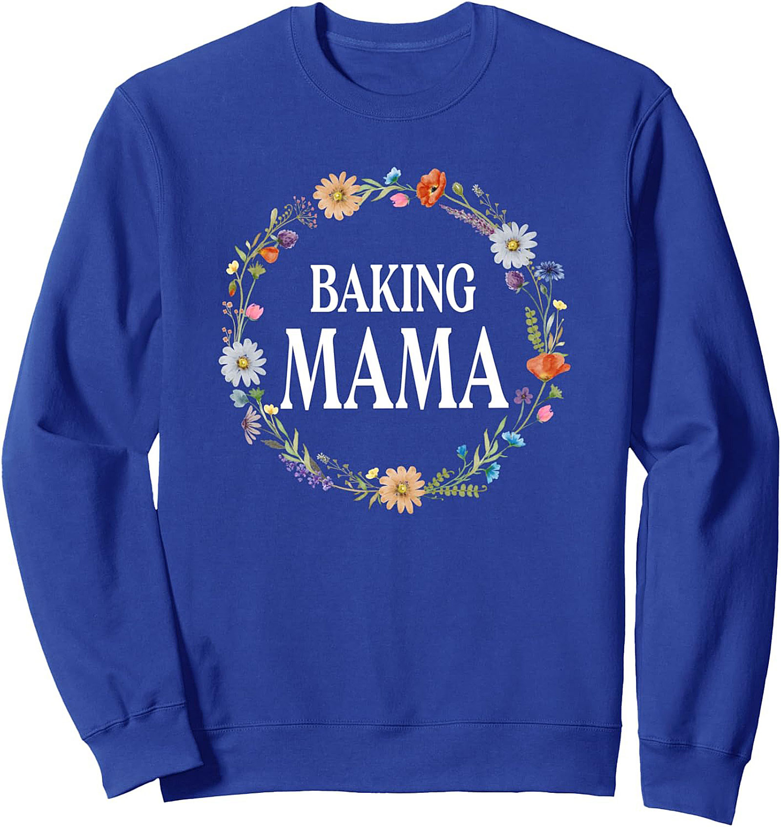 Baking Mama Floral Wreath Graphic Sweatshirt