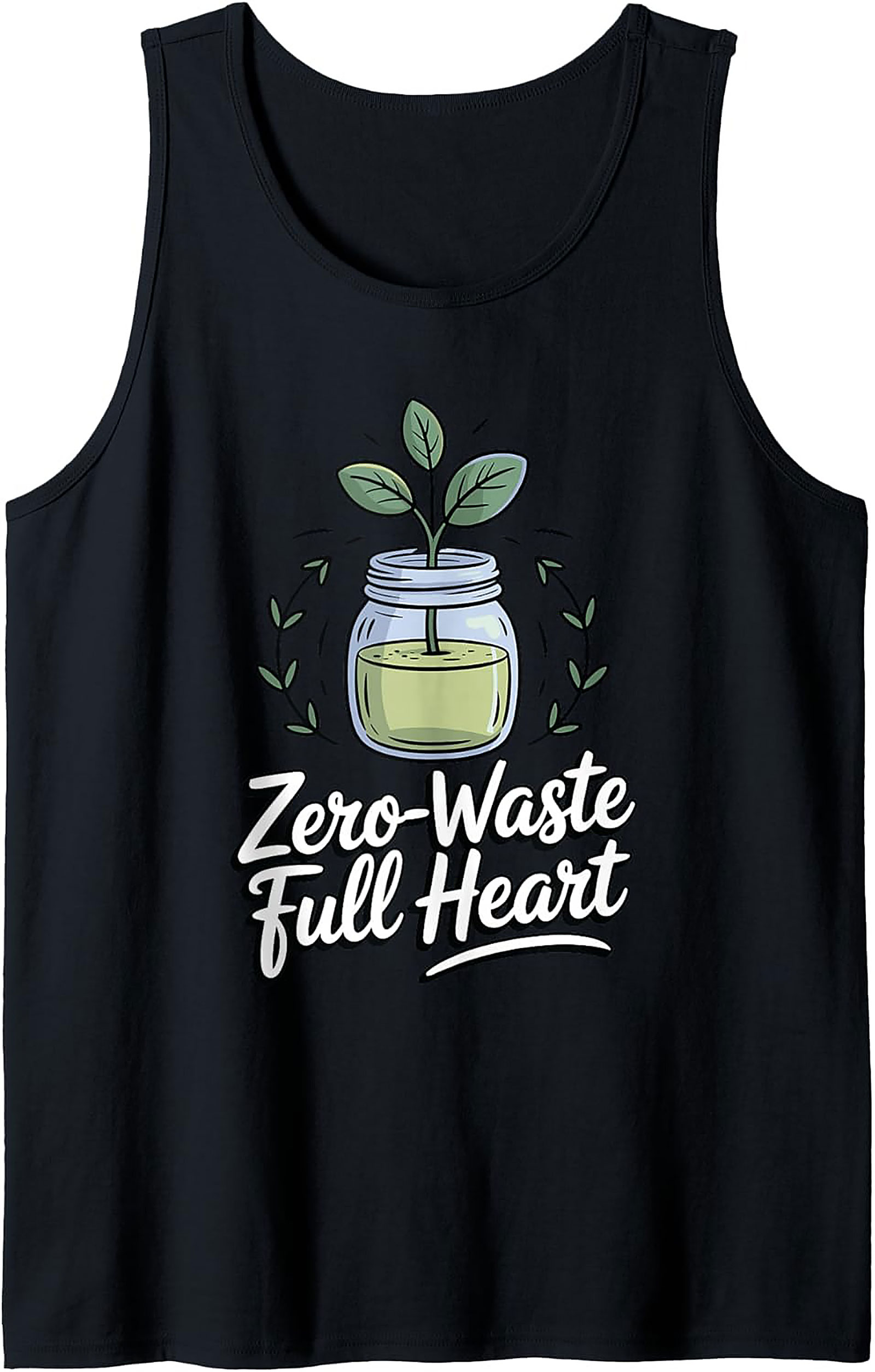 Zero-Waste Full Heart Graphic Tank Top | Eco-Friendly Style