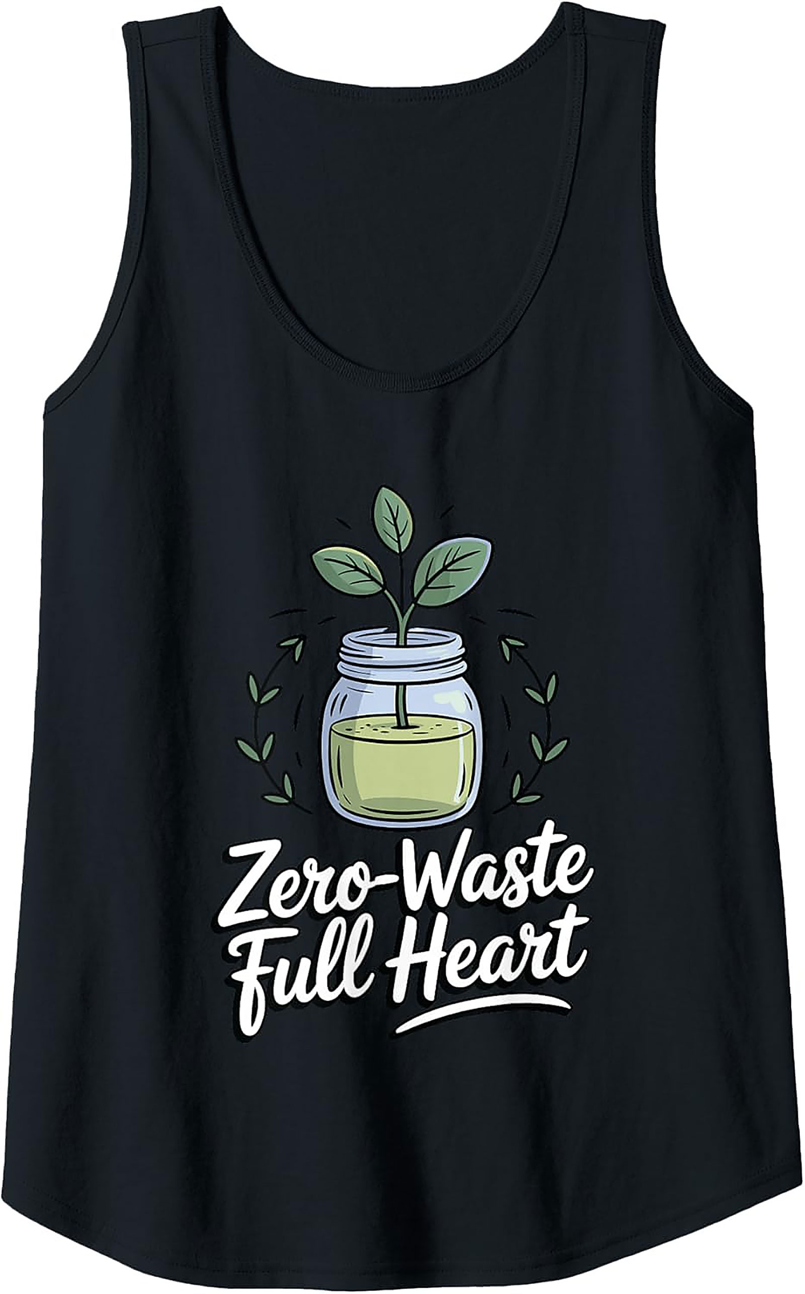 Zero-Waste Full Heart Graphic Tank Top | Eco-Friendly Style