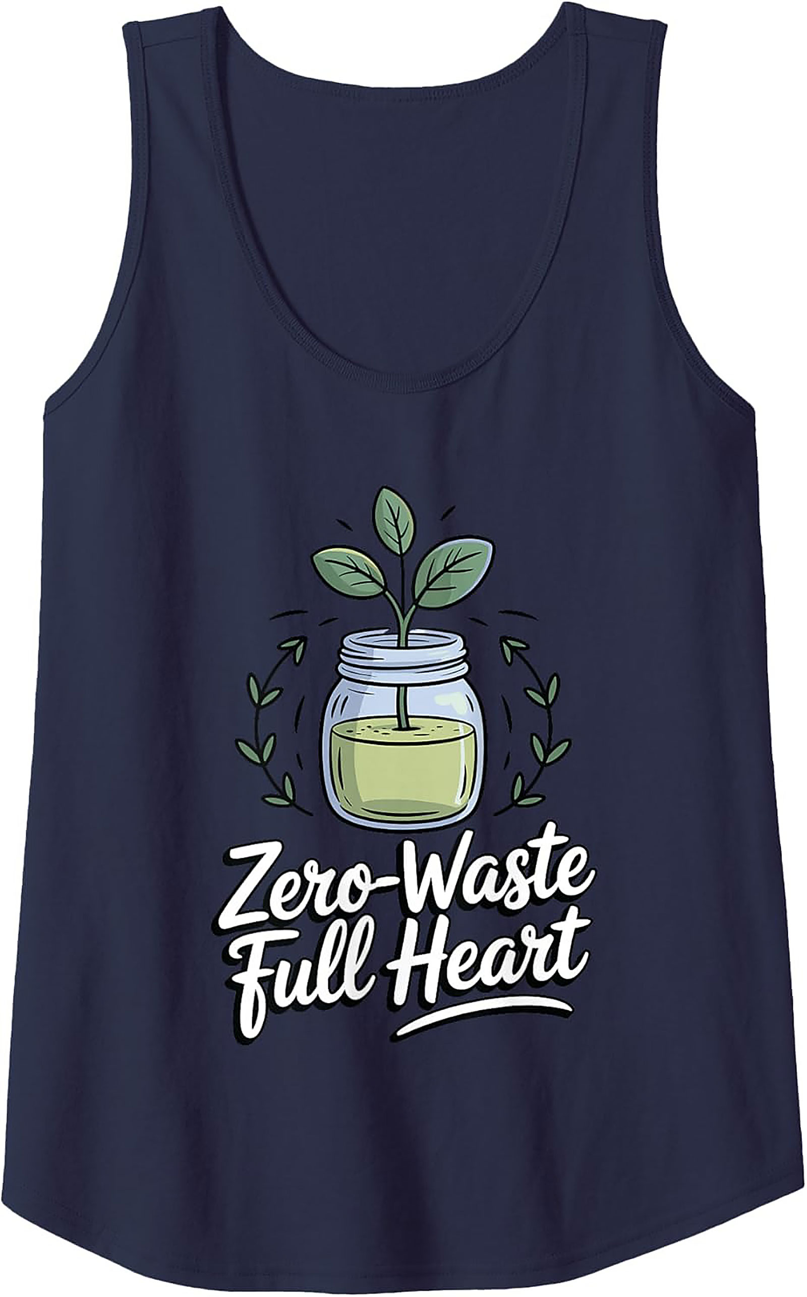 Zero-Waste Full Heart Graphic Tank Top | Eco-Friendly Style