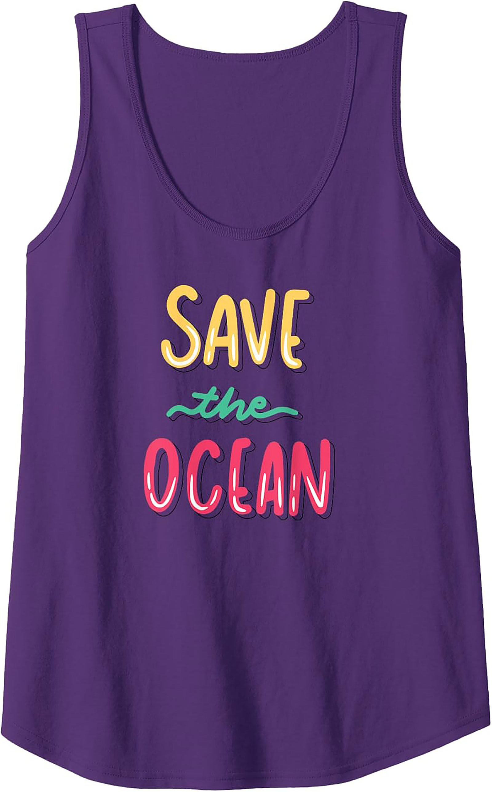 Save the Ocean Tank Top | Eco-Friendly Graphic Tank