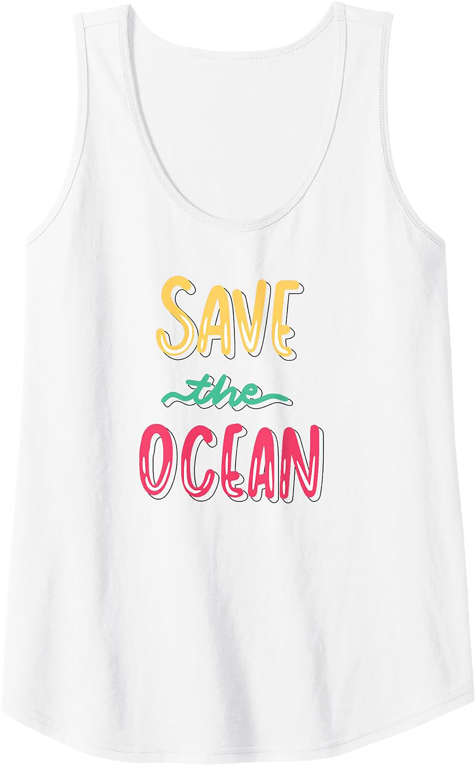 Save the Ocean Tank Top | Eco-Friendly Graphic Tank