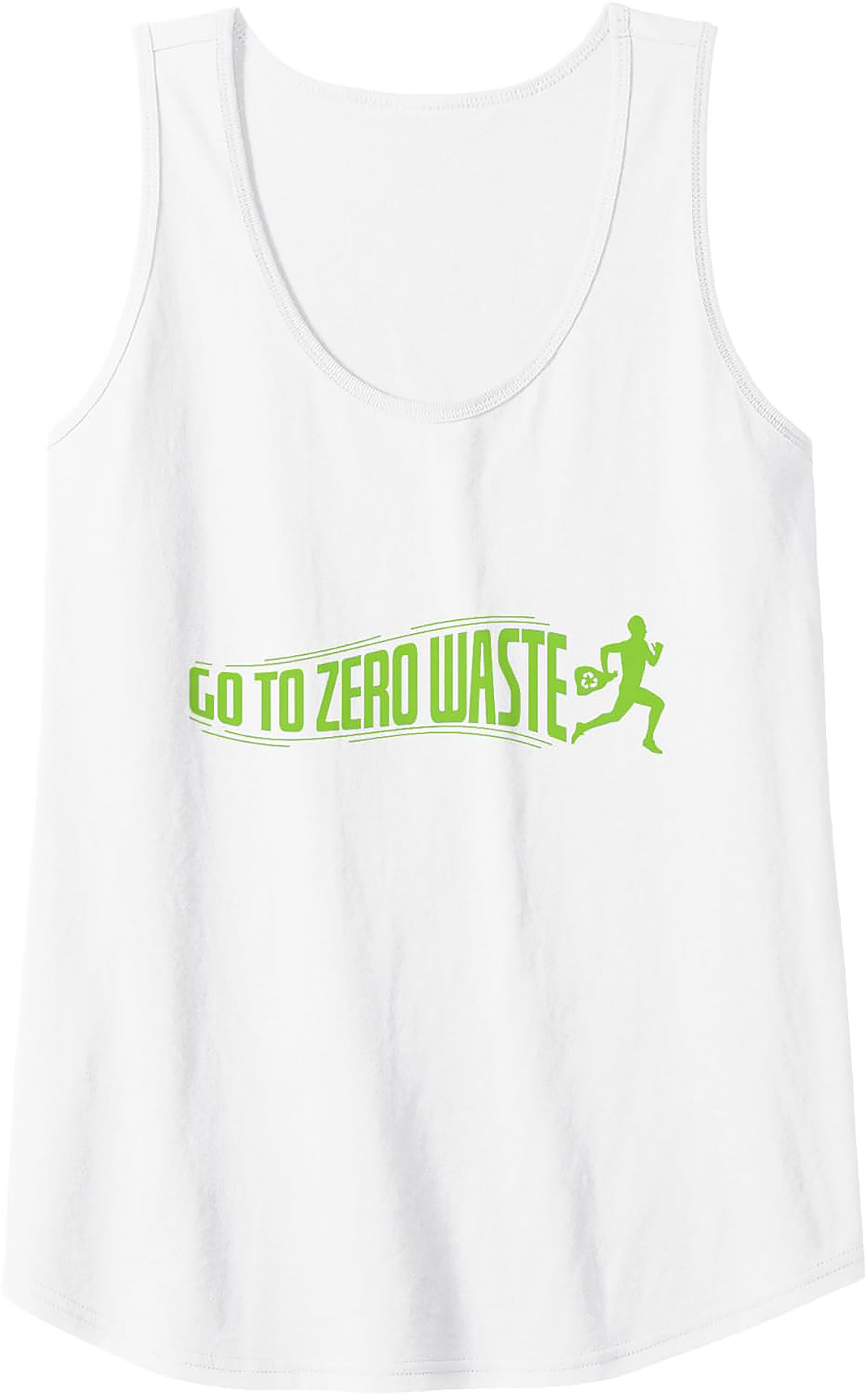Go To Zero Waste Graphic Tank Top | Eco-Friendly Workout Tee