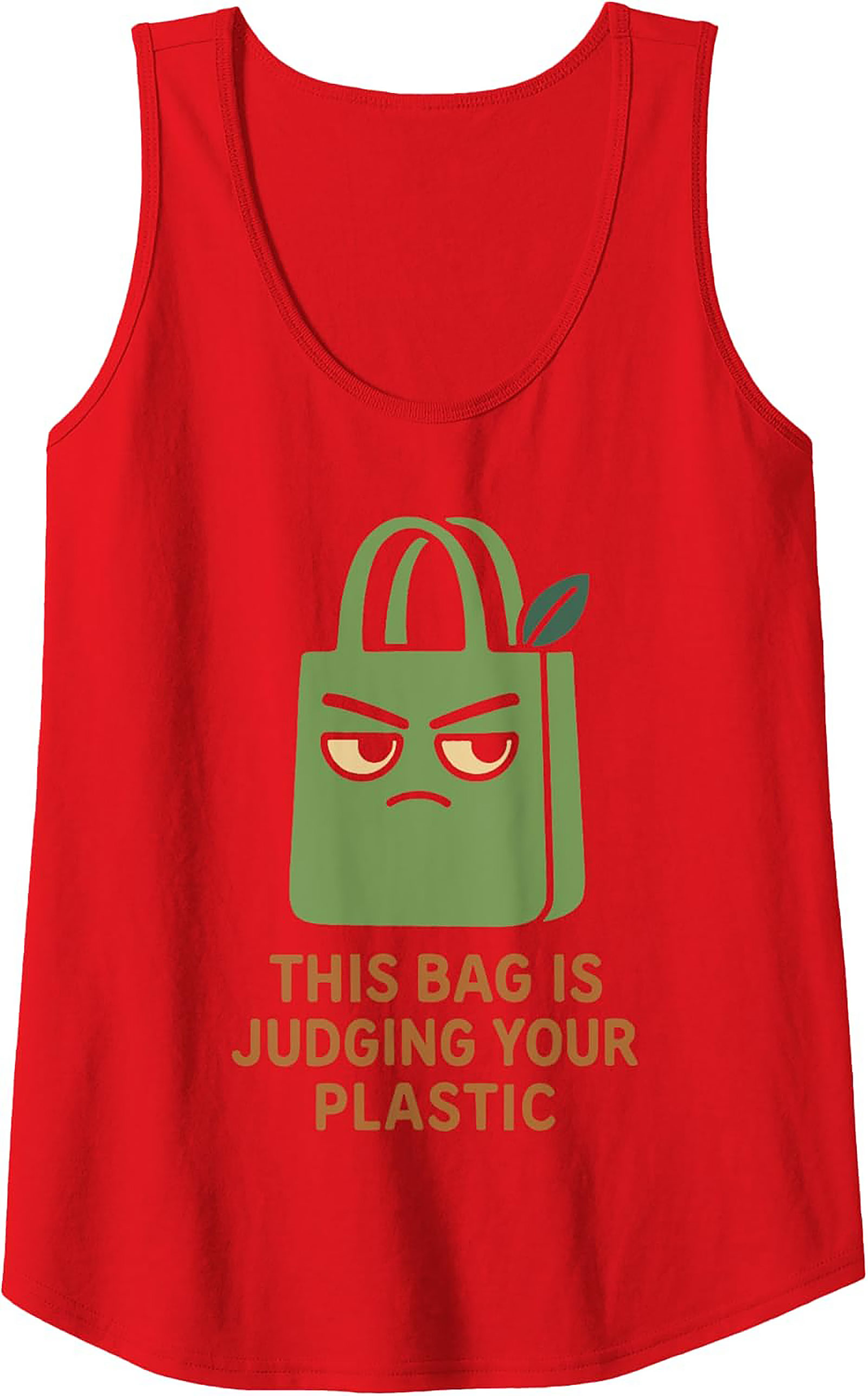 Judging Your Plastic Graphic Tank Top | Eco-Friendly Style