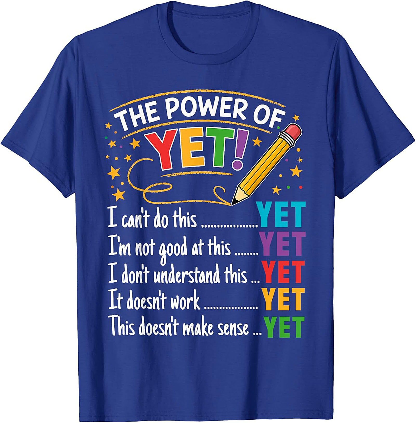 The Power of Yet Growth Mindset T-shirt Teacher Graphic Tee