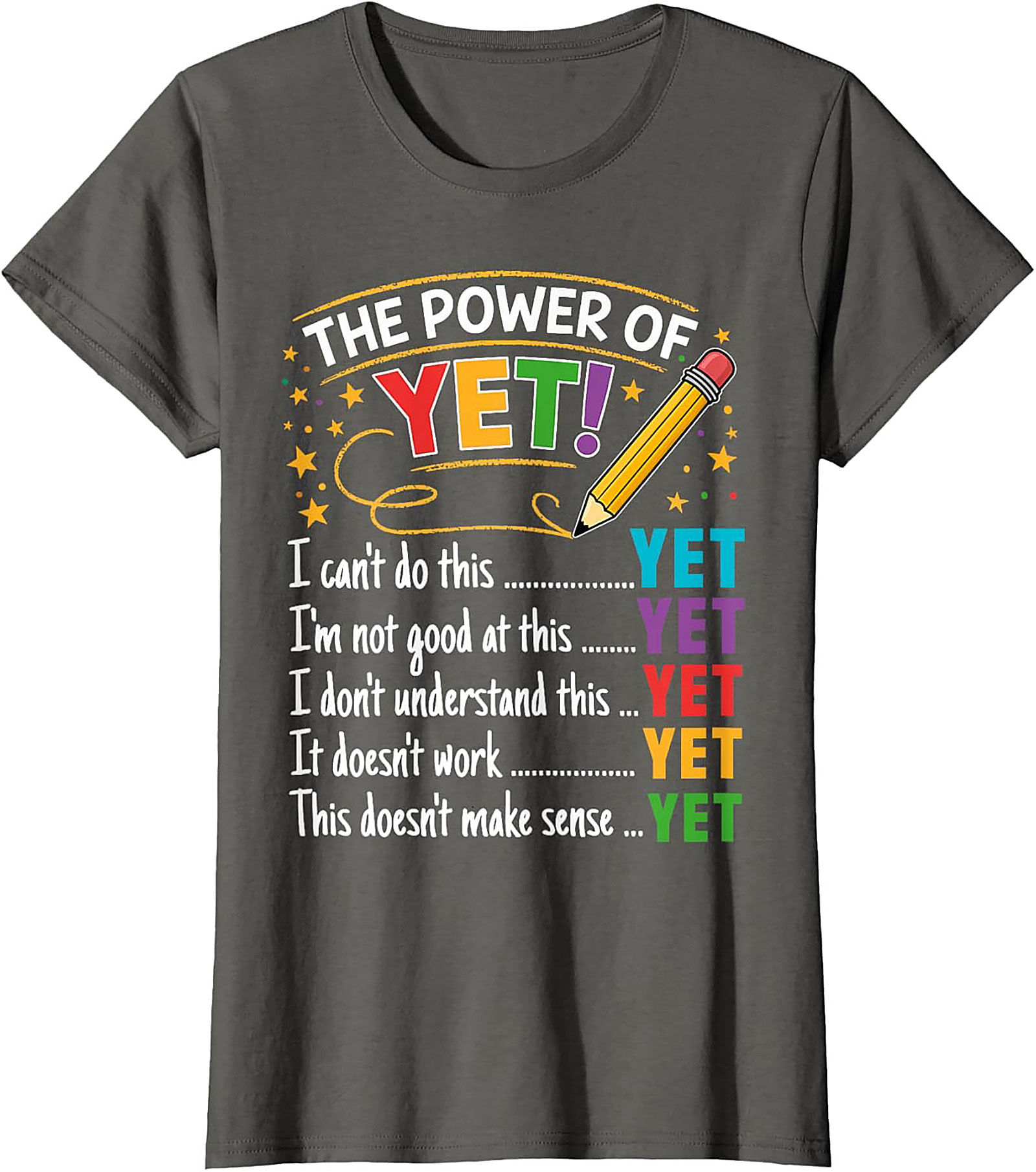 The Power of Yet Growth Mindset T-shirt Teacher Graphic Tee
