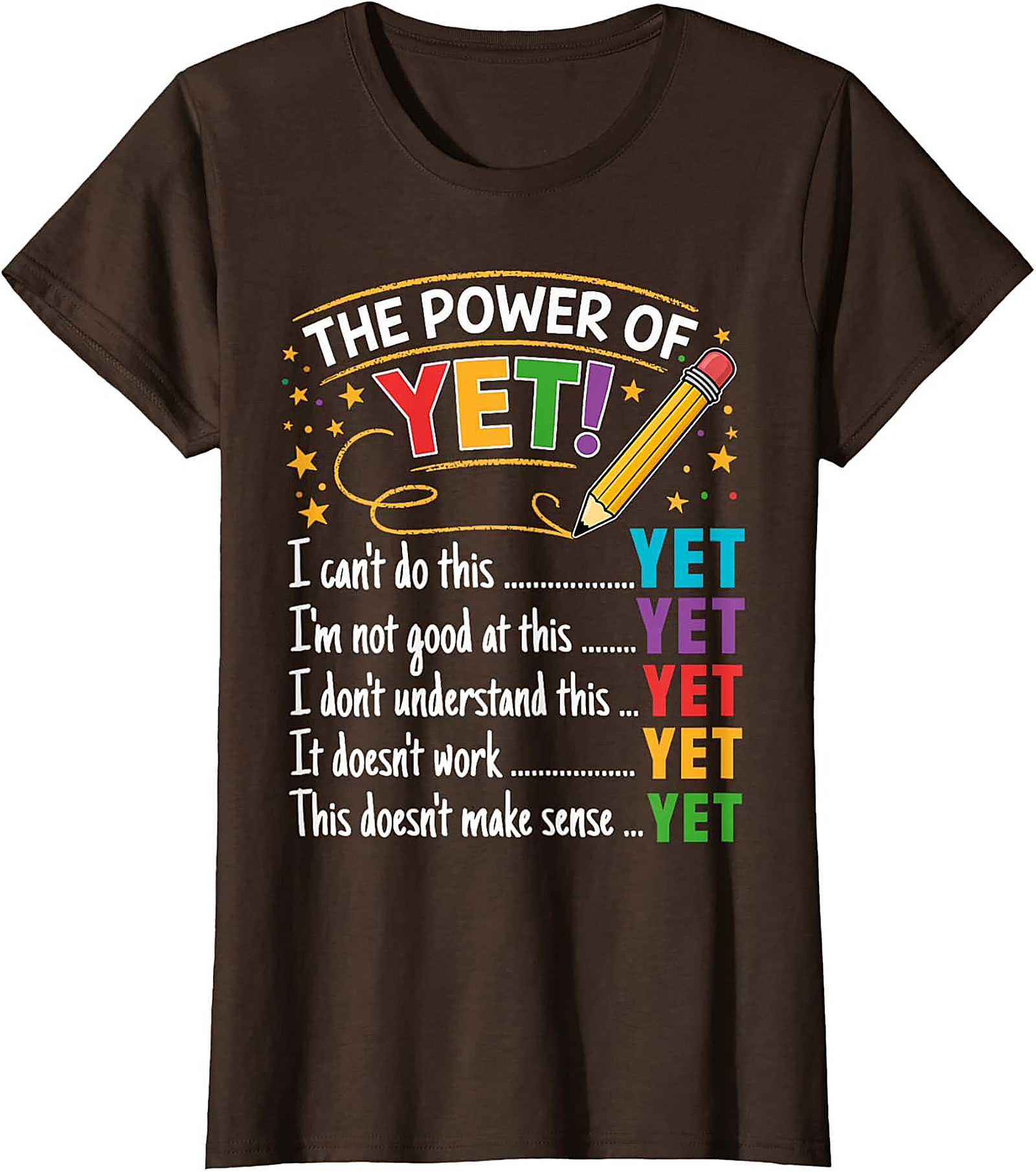 The Power of Yet Growth Mindset T-shirt Teacher Graphic Tee