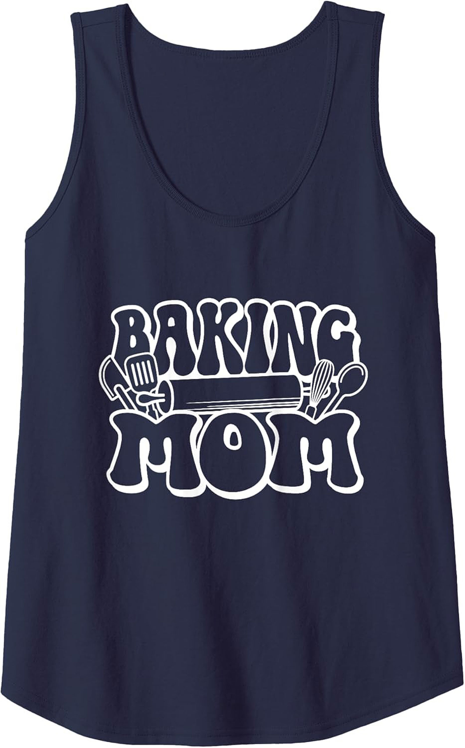 Baking Mom Graphic Tank Top - Retro Kitchen Sleeveless Shirt