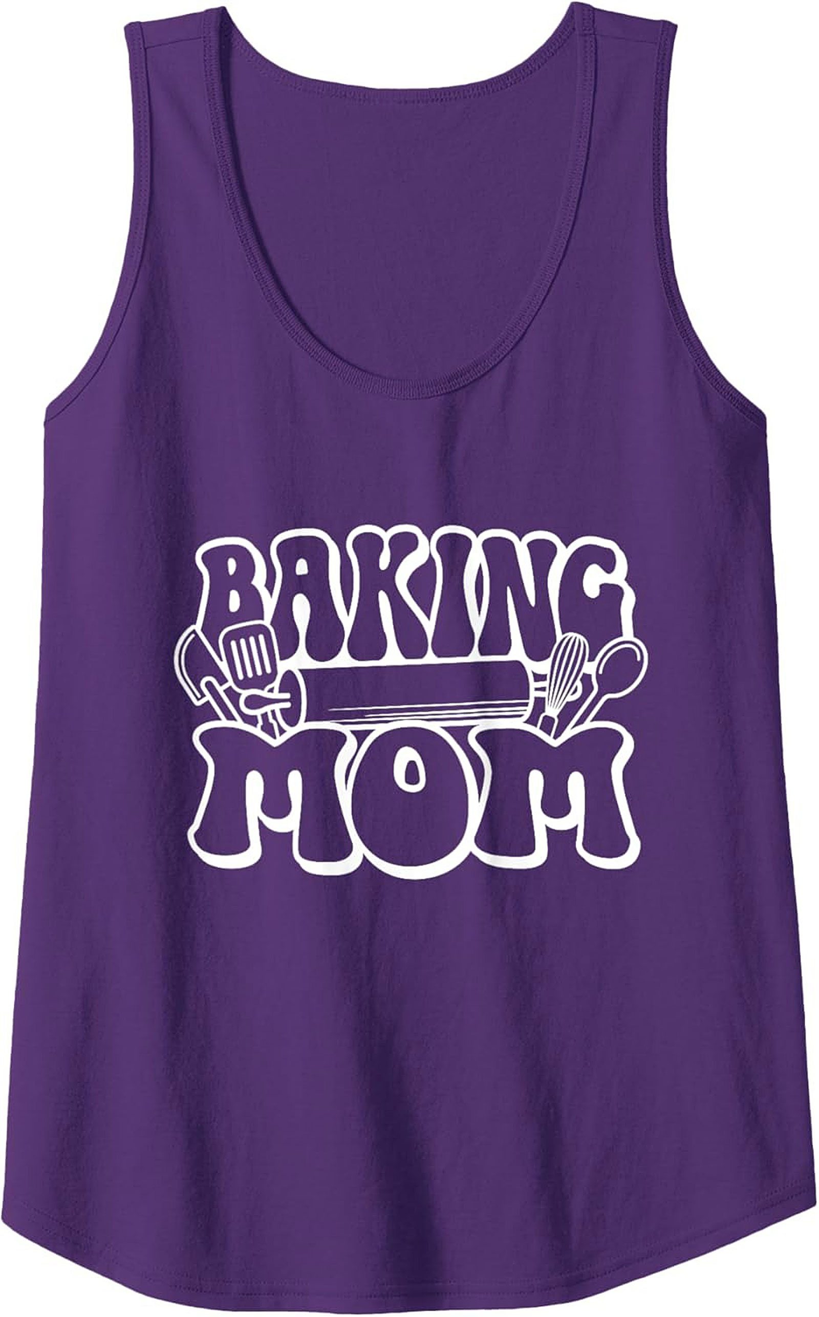 Baking Mom Graphic Tank Top - Retro Kitchen Sleeveless Shirt