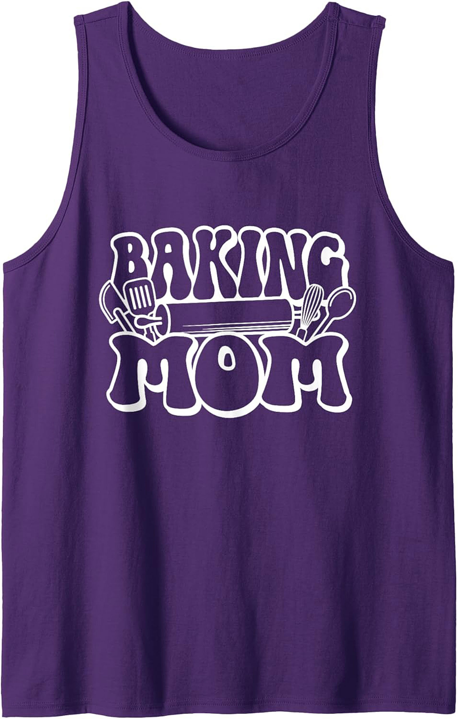 Baking Mom Graphic Tank Top - Retro Kitchen Sleeveless Shirt