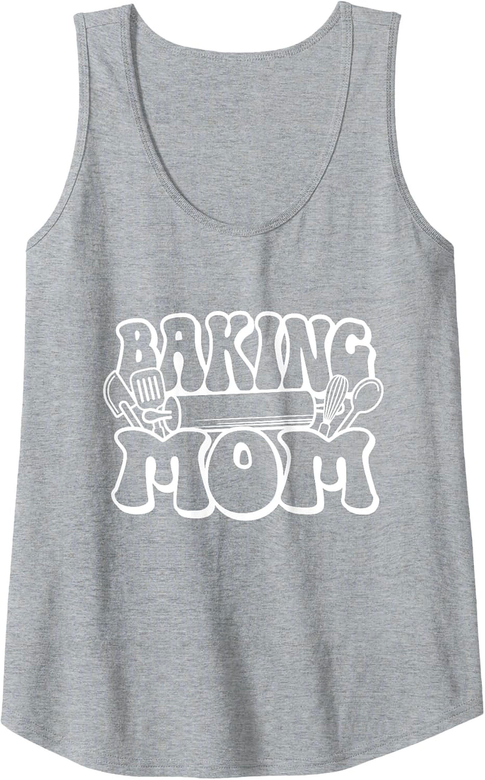 Baking Mom Graphic Tank Top - Retro Kitchen Sleeveless Shirt