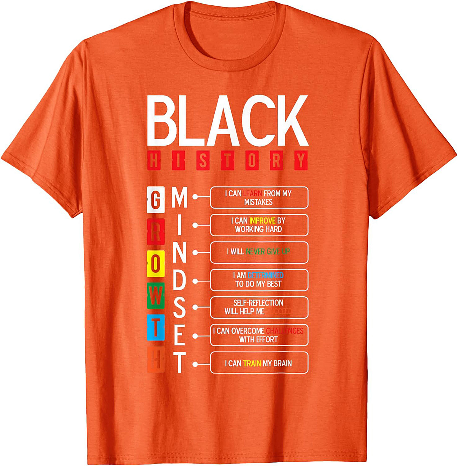 Black History Growth Mindset T-Shirt Empowerment Graphic Tee
