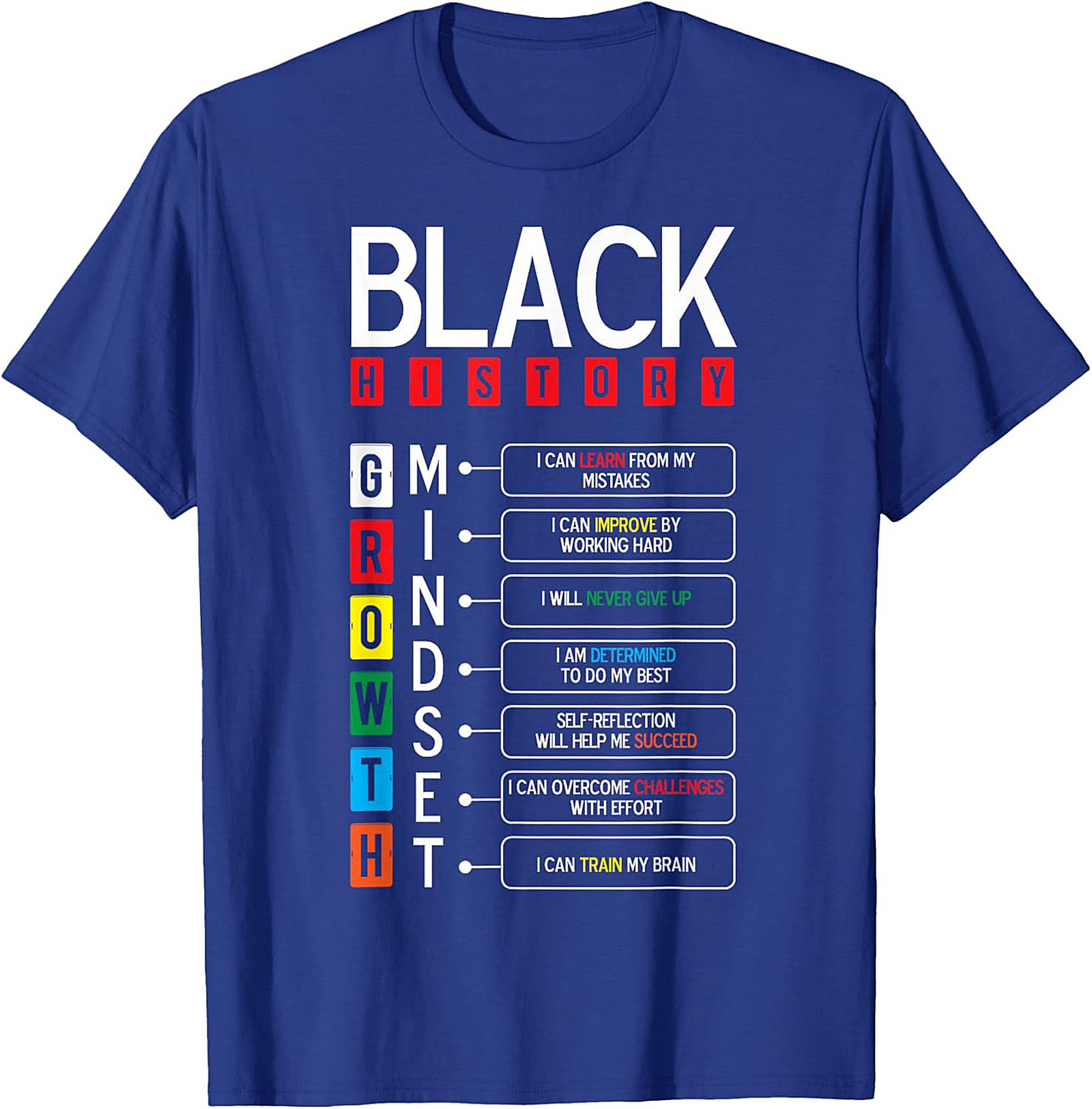 Black History Growth Mindset T-Shirt Empowerment Graphic Tee