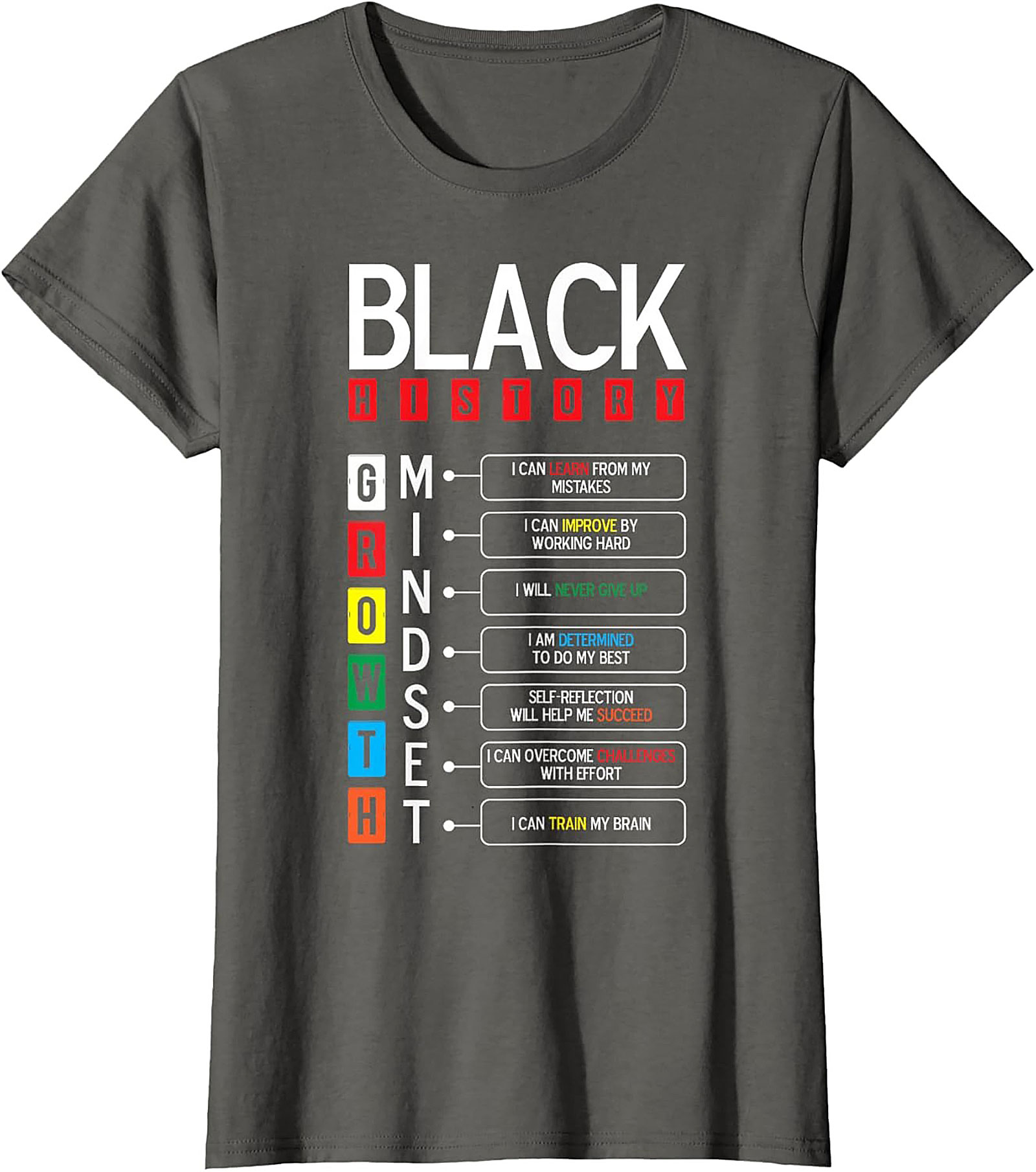 Black History Growth Mindset T-Shirt Empowerment Graphic Tee