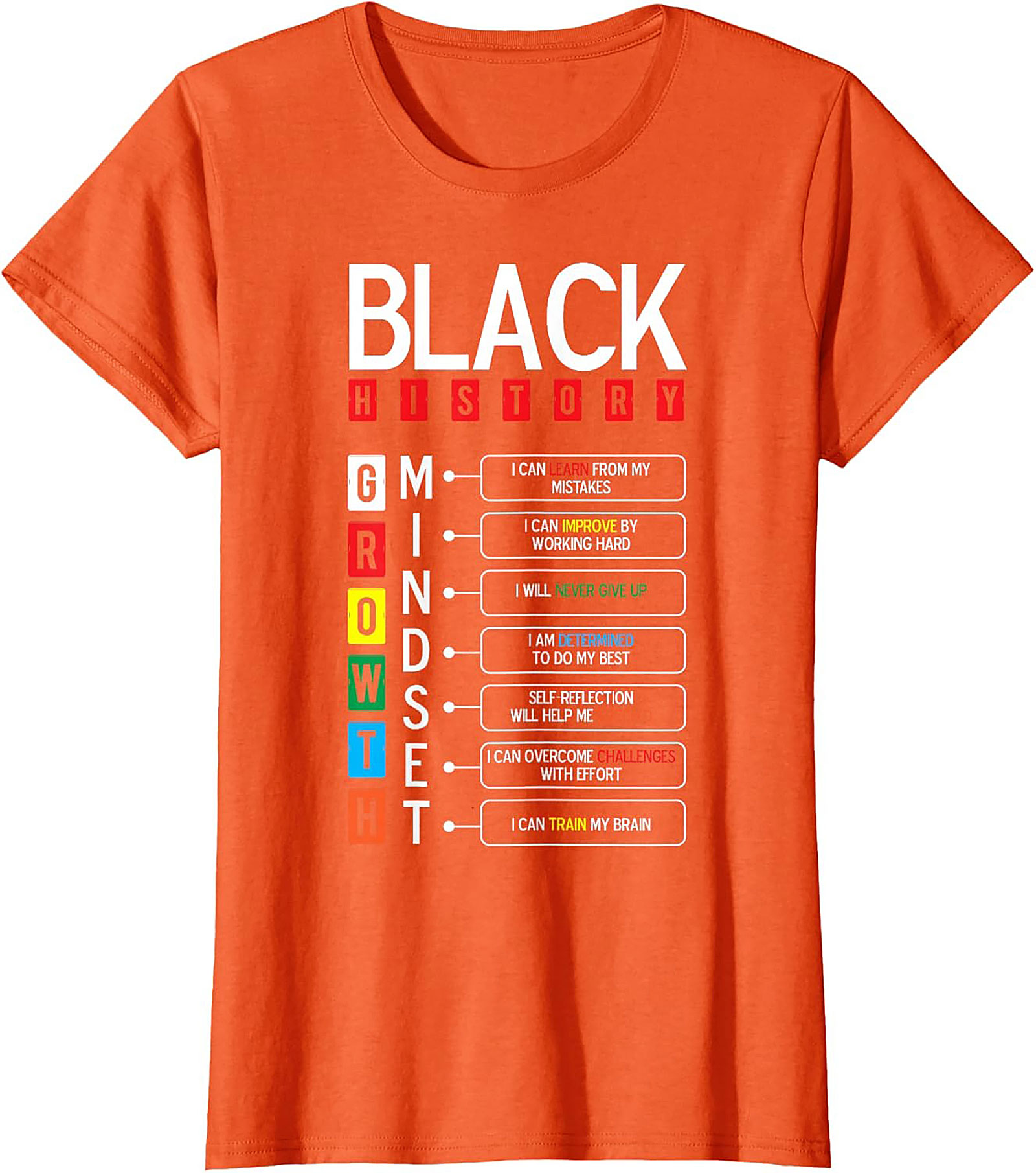 Black History Growth Mindset T-Shirt Empowerment Graphic Tee