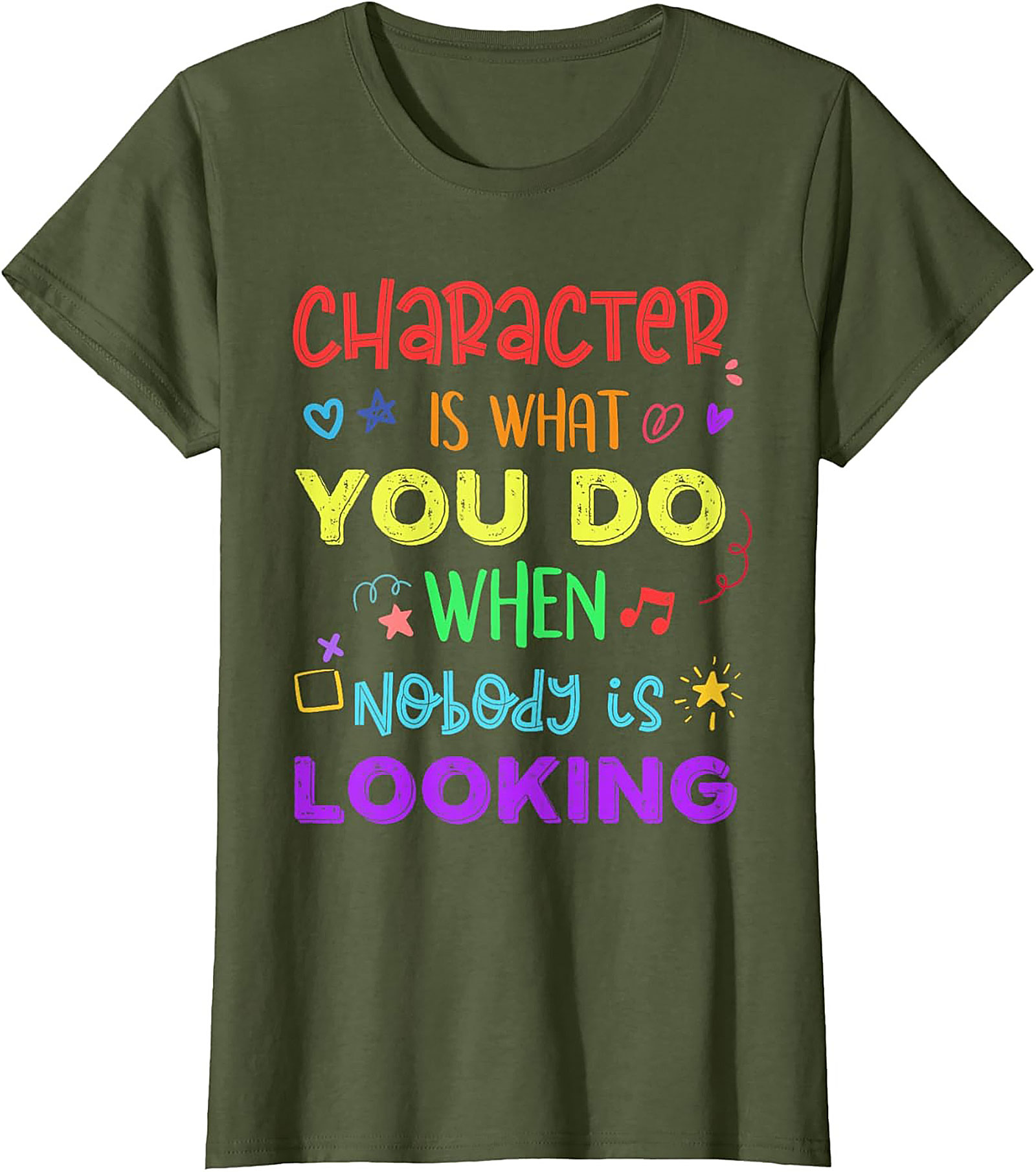 Inspirational Character Quote T-shirt Soft Cotton Graphic Tee