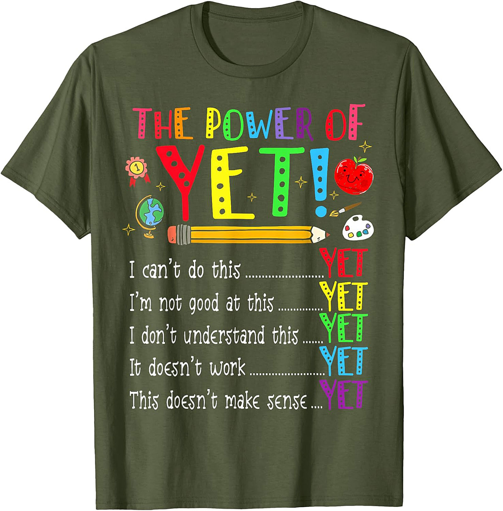 The Power of Yet Growth Mindset T-Shirt Teacher Gift Tee