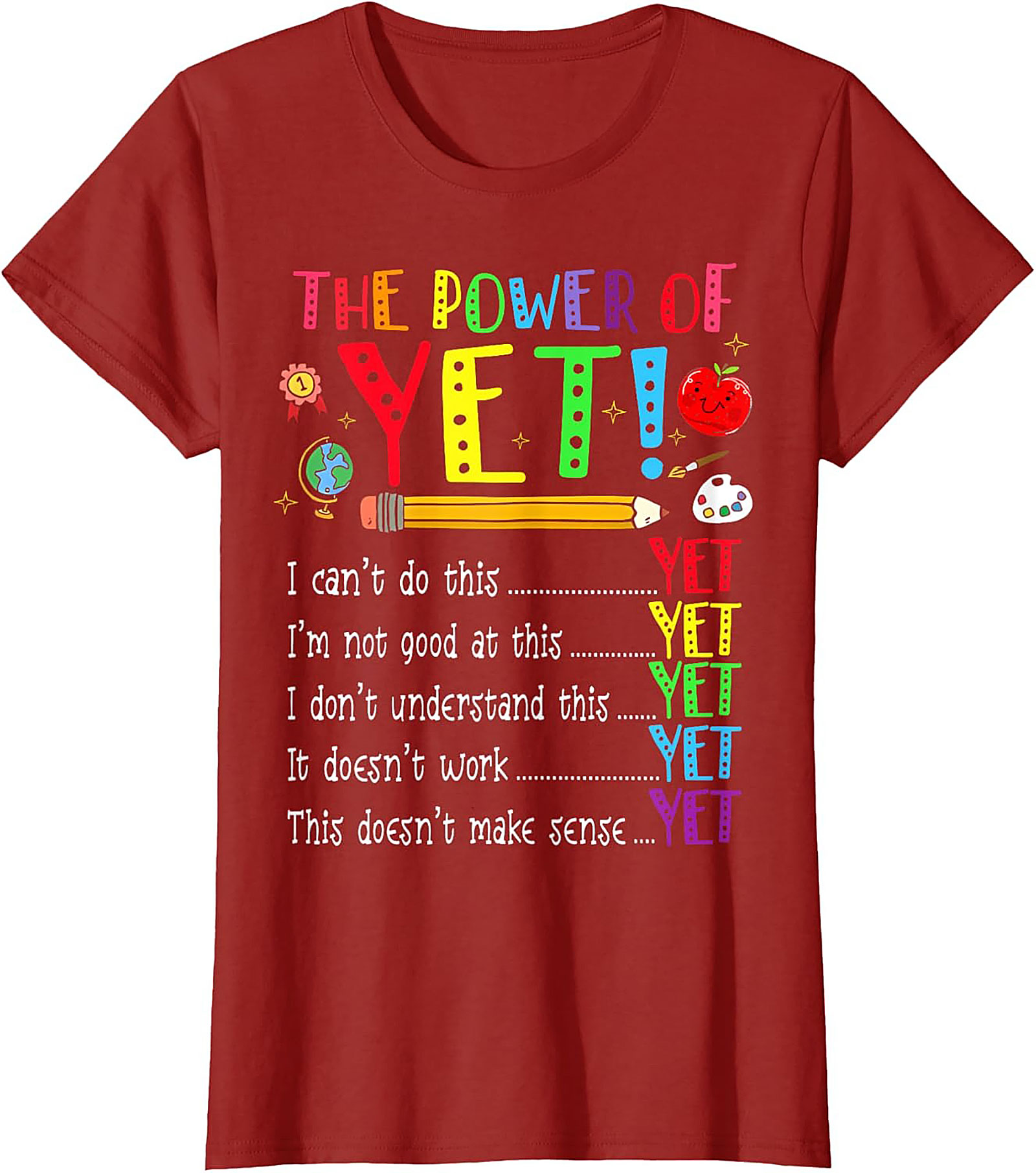  The Power of Yet Growth Mindset T-Shirt Teacher Gift Tee