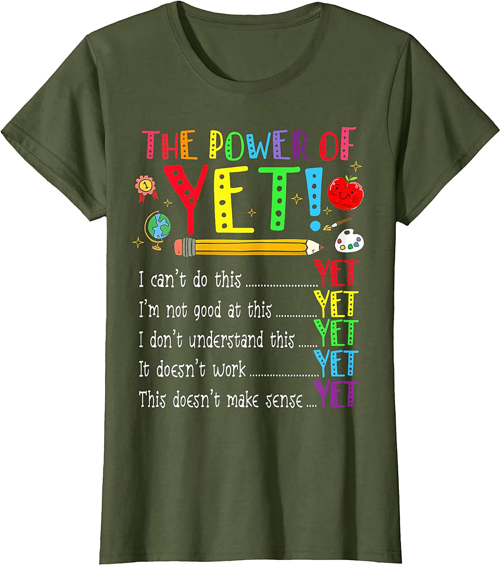  The Power of Yet Growth Mindset T-Shirt Teacher Gift Tee