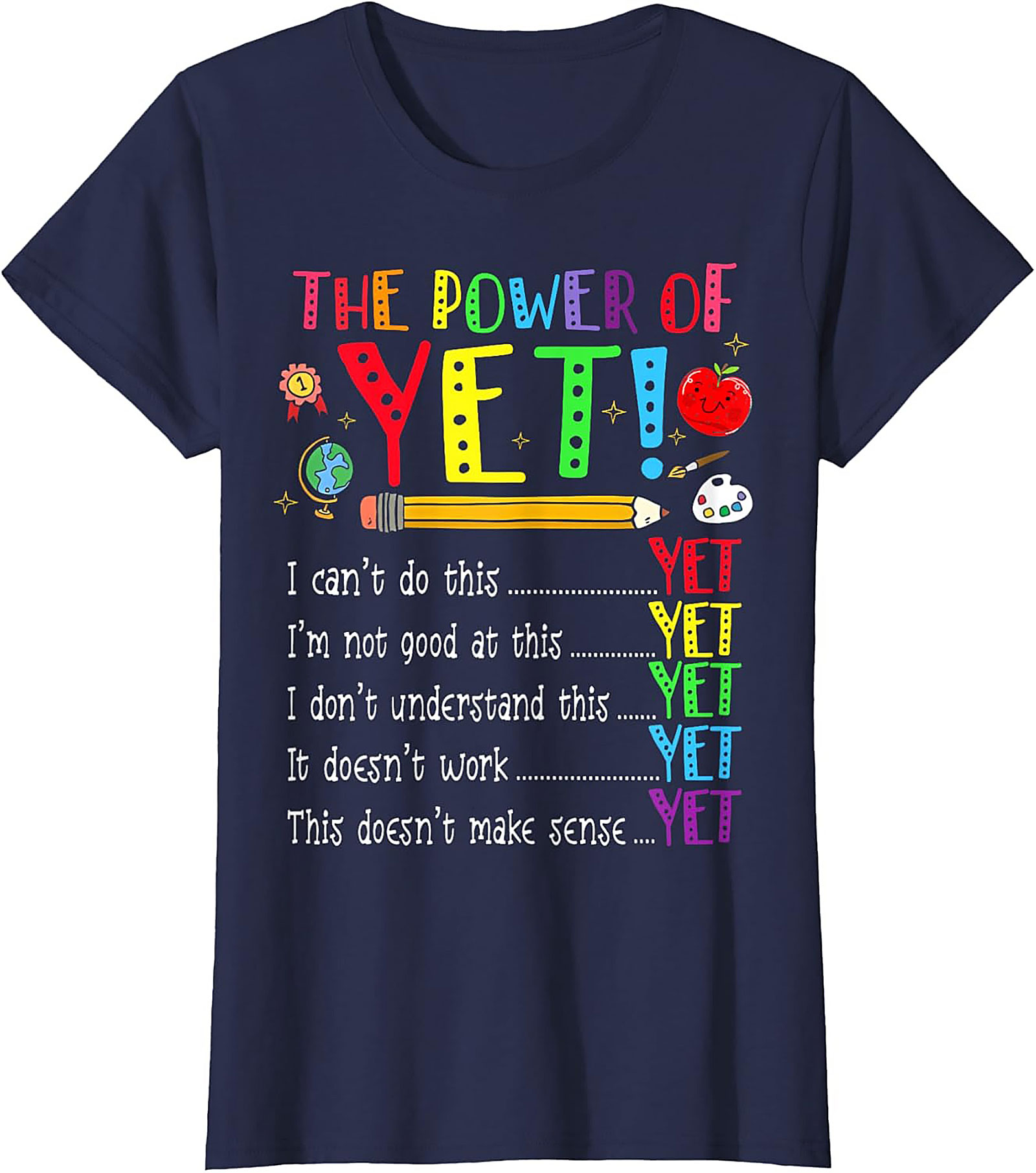  The Power of Yet Growth Mindset T-Shirt Teacher Gift Tee