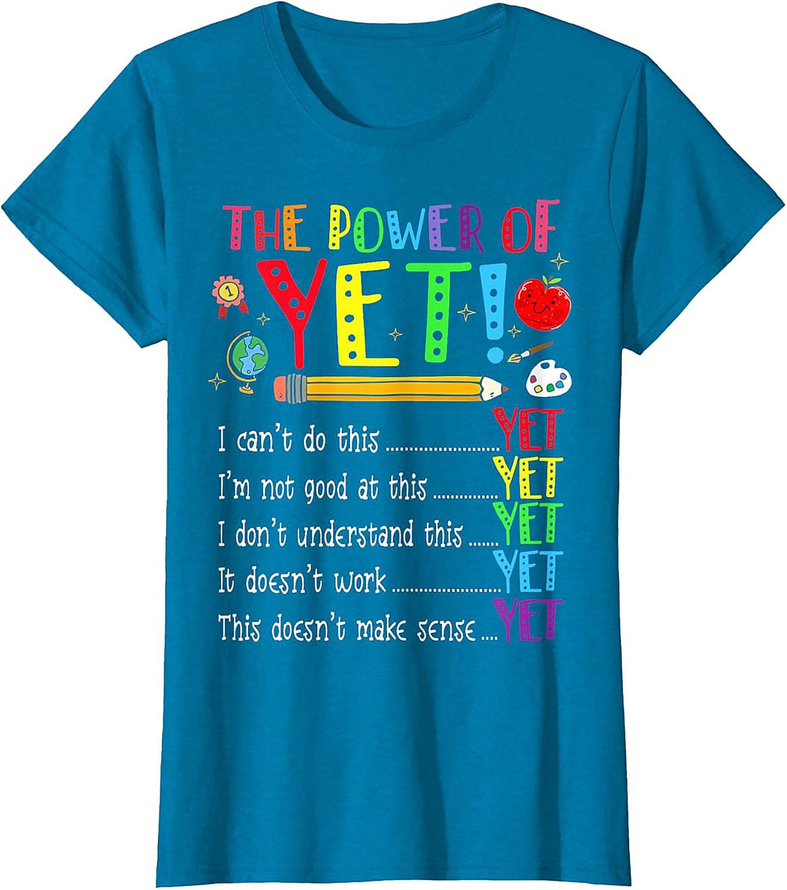  The Power of Yet Growth Mindset T-Shirt Teacher Gift Tee