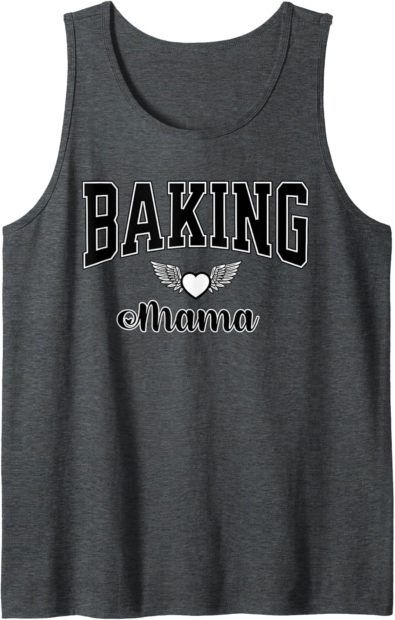 Baking Mama Graphic Tank Top - Heart & Wings Design