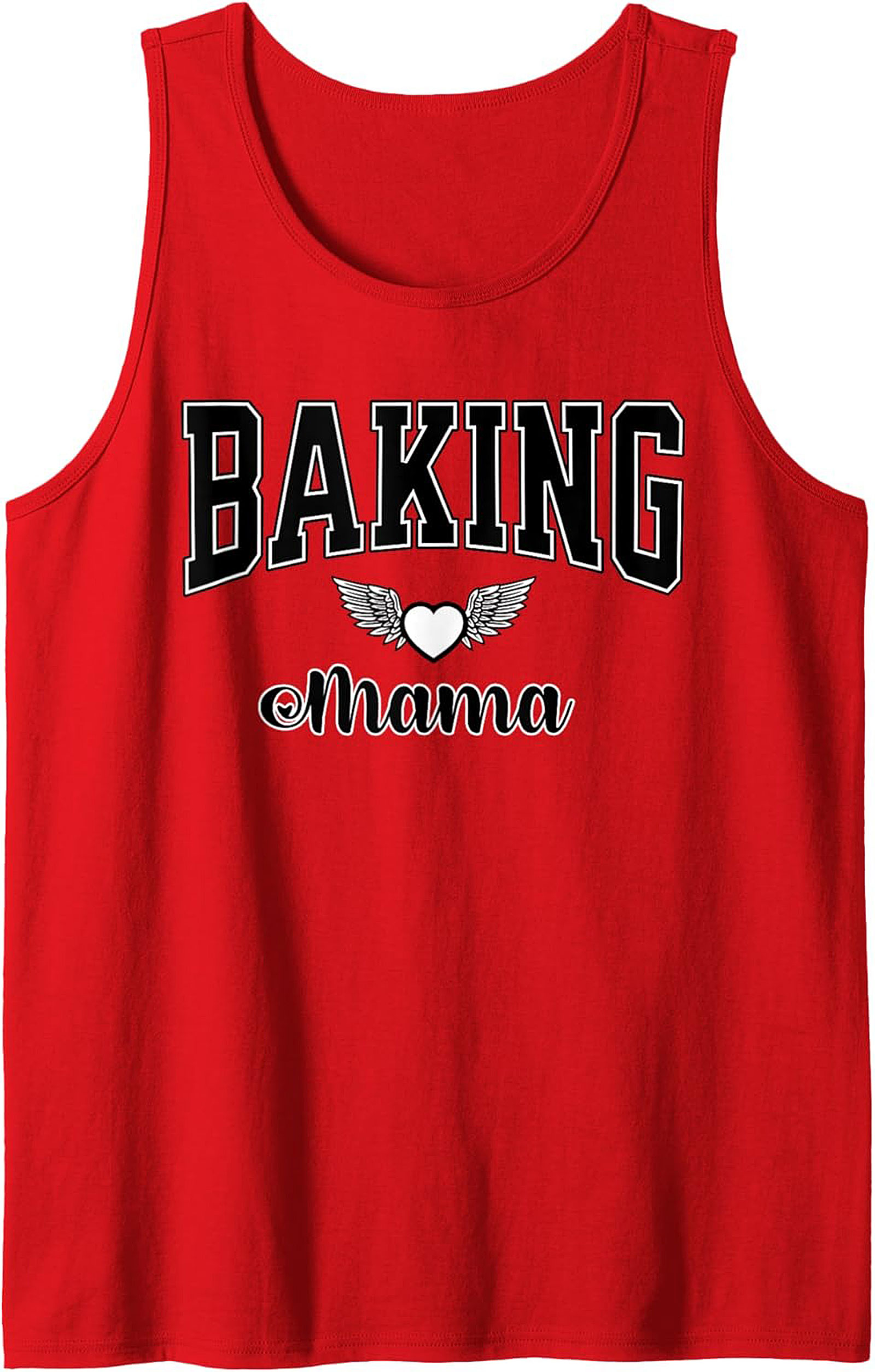 Baking Mama Graphic Tank Top - Heart & Wings Design