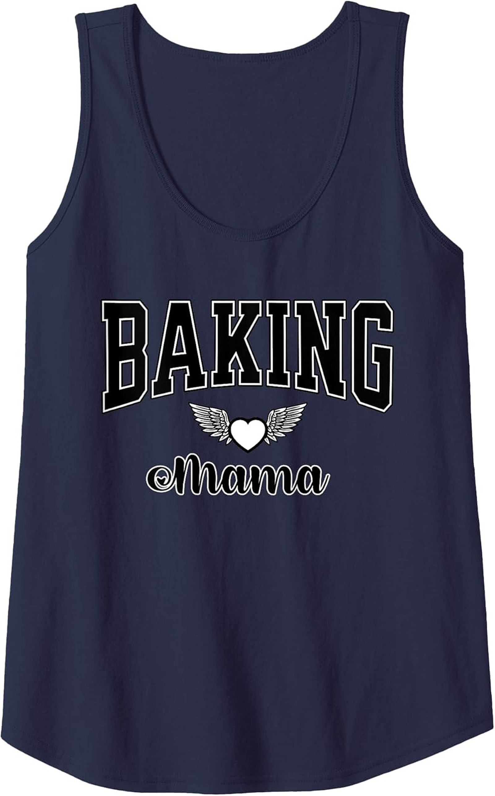 Baking Mama Graphic Tank Top - Heart & Wings Design