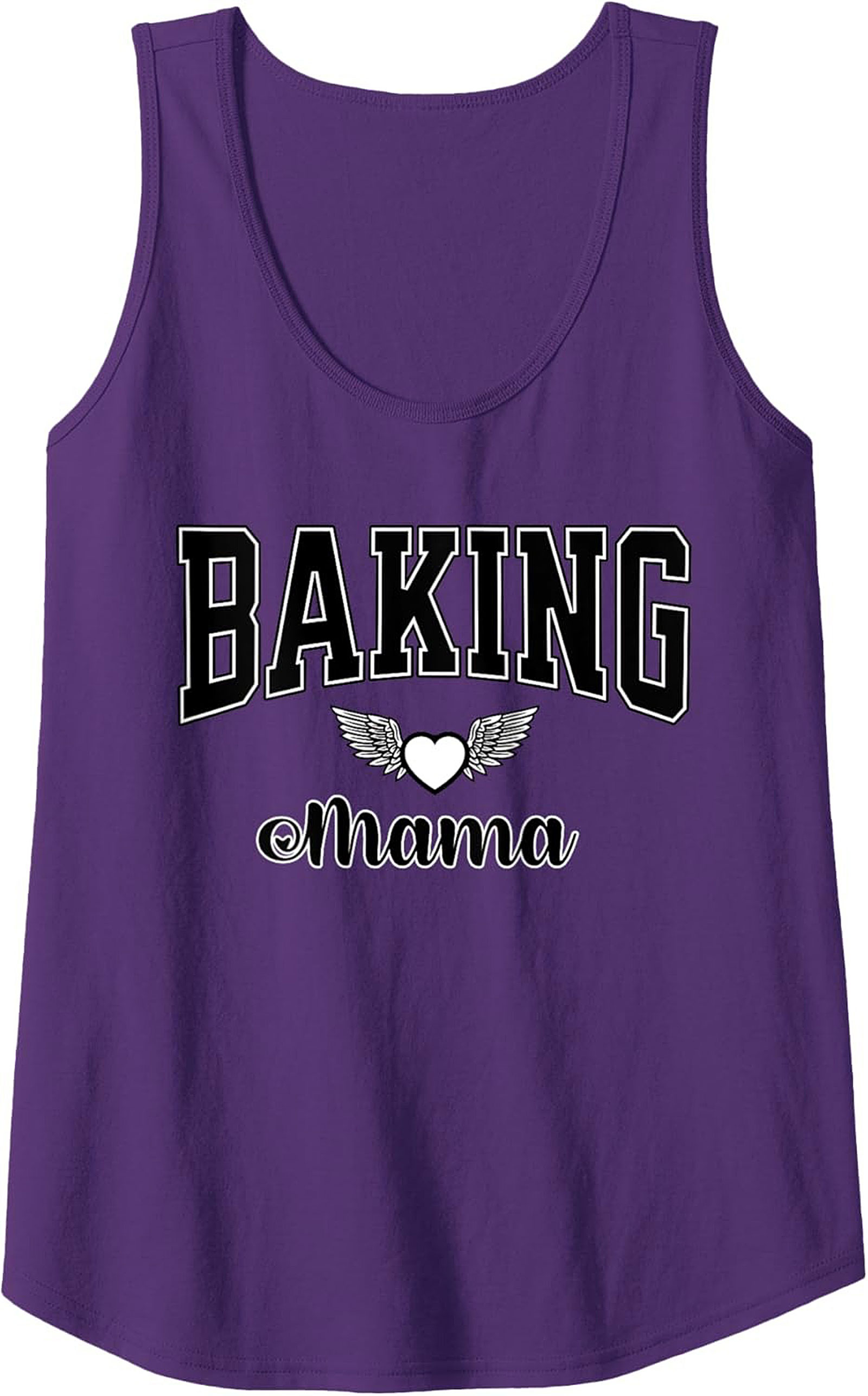 Baking Mama Graphic Tank Top - Heart & Wings Design