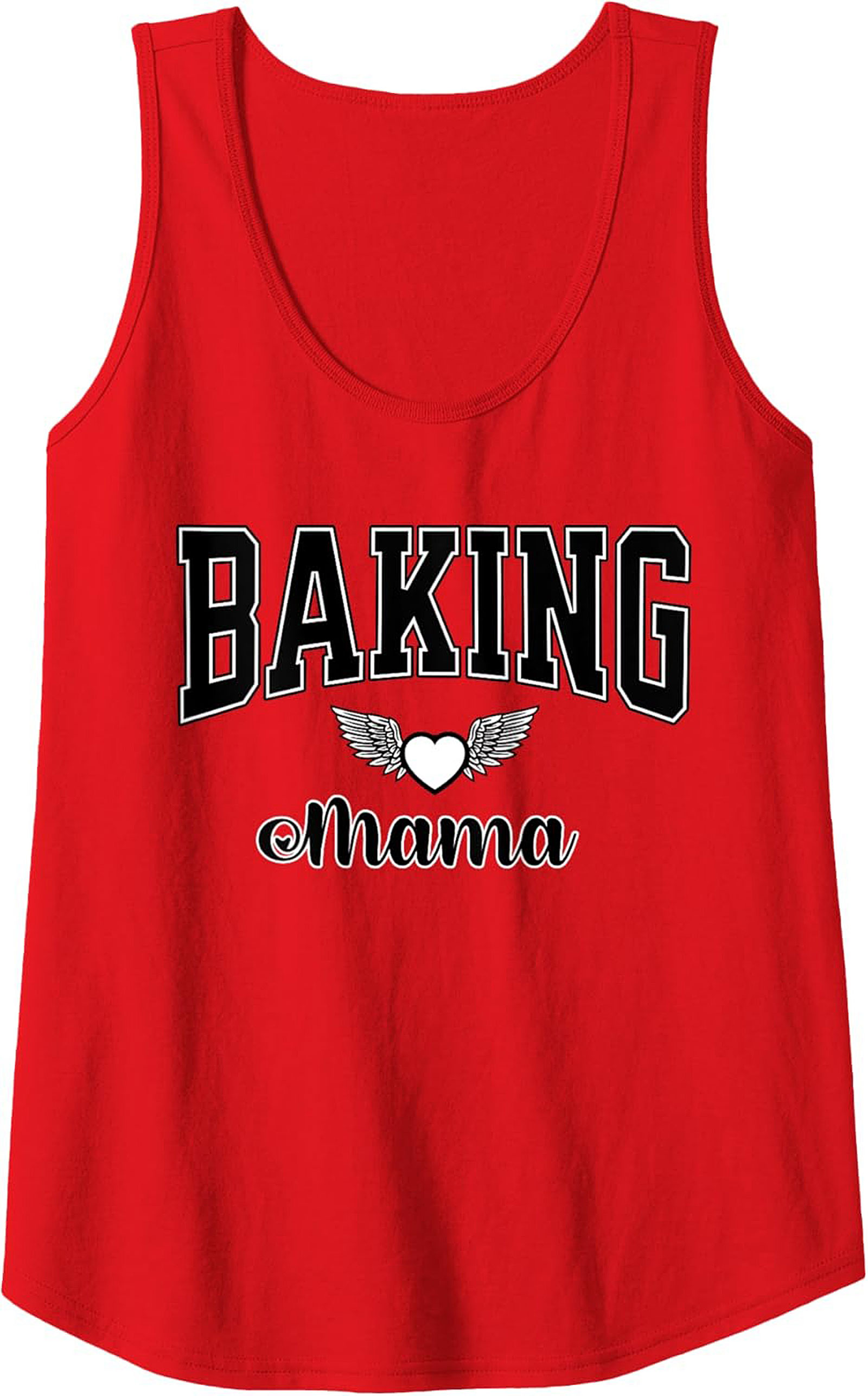 Baking Mama Graphic Tank Top - Heart & Wings Design