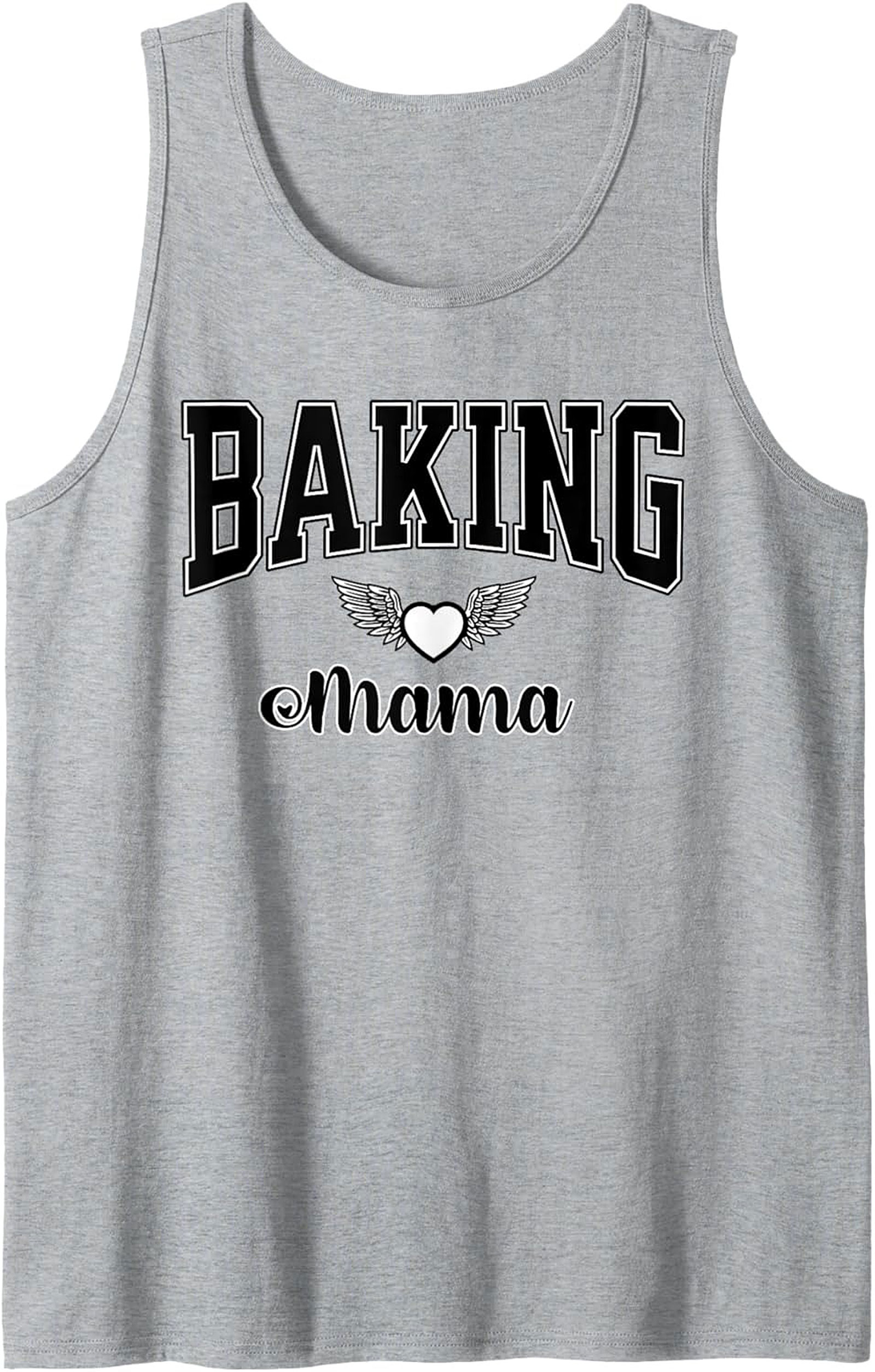 Baking Mama Graphic Tank Top - Heart & Wings Design